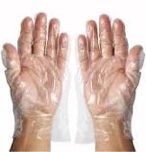 ppe disposable hdpe gloves, several packages