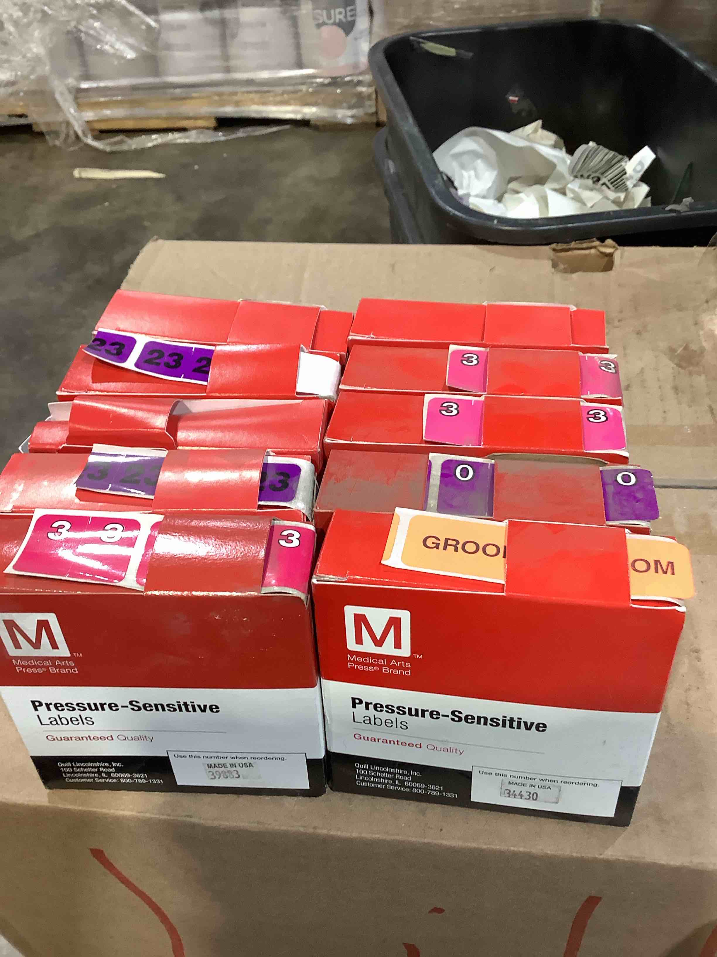 medical arts assorted pressure sensitive labels, 10 count