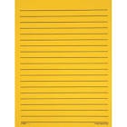 continuation 8.5" x 11" line sheets yellow, 500 pack