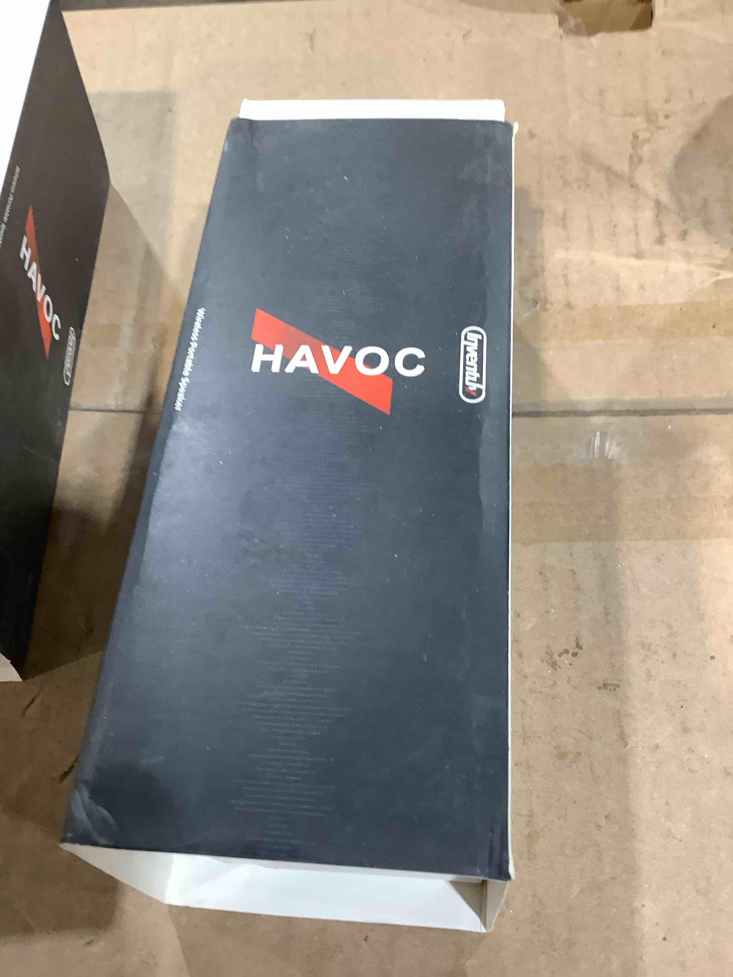 Condition photo showing New/Like New for inventu havoc stero wireless speaker,in office