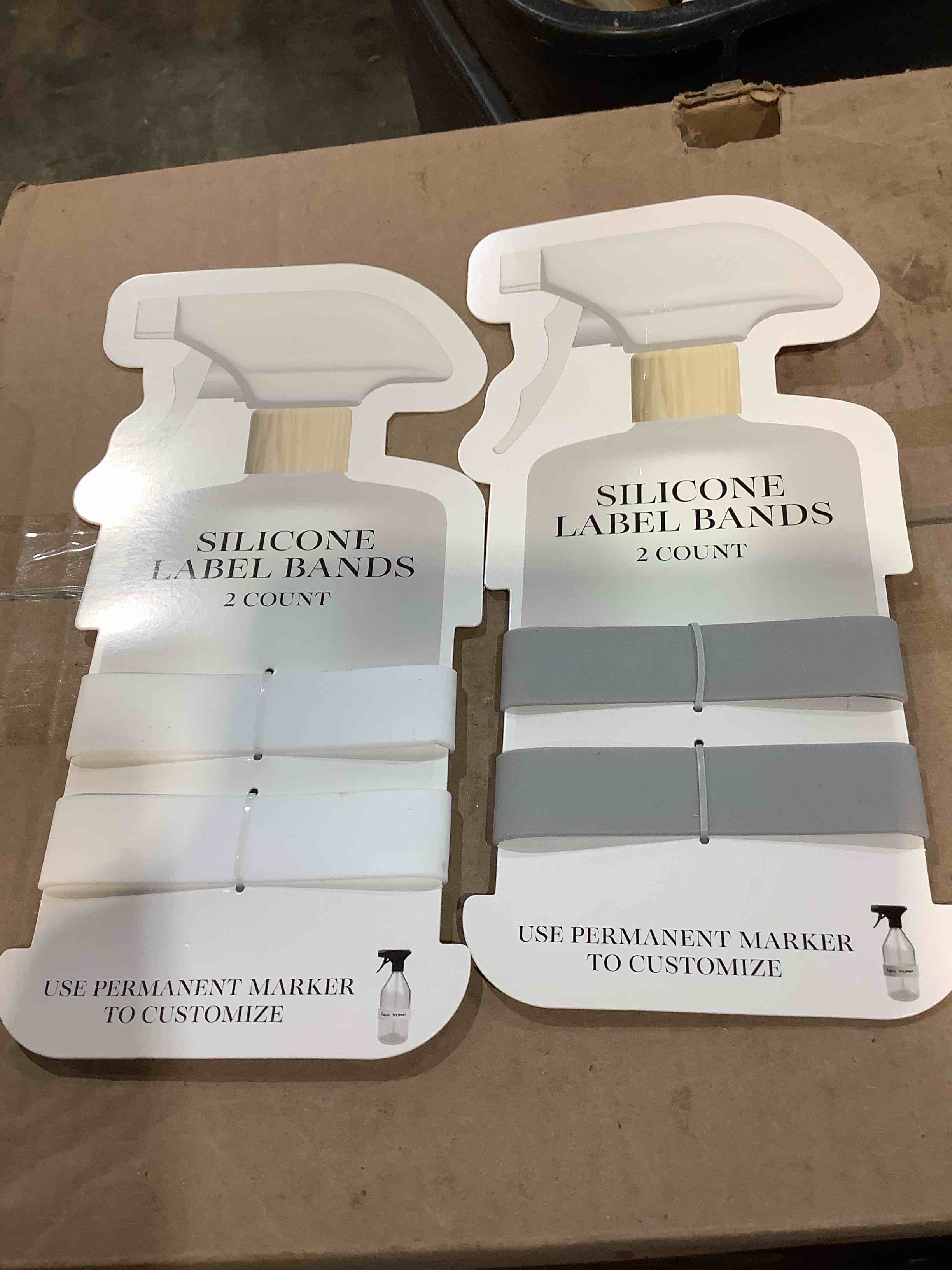 Condition photo showing New/Like New for silicone label bands - white, 17 count