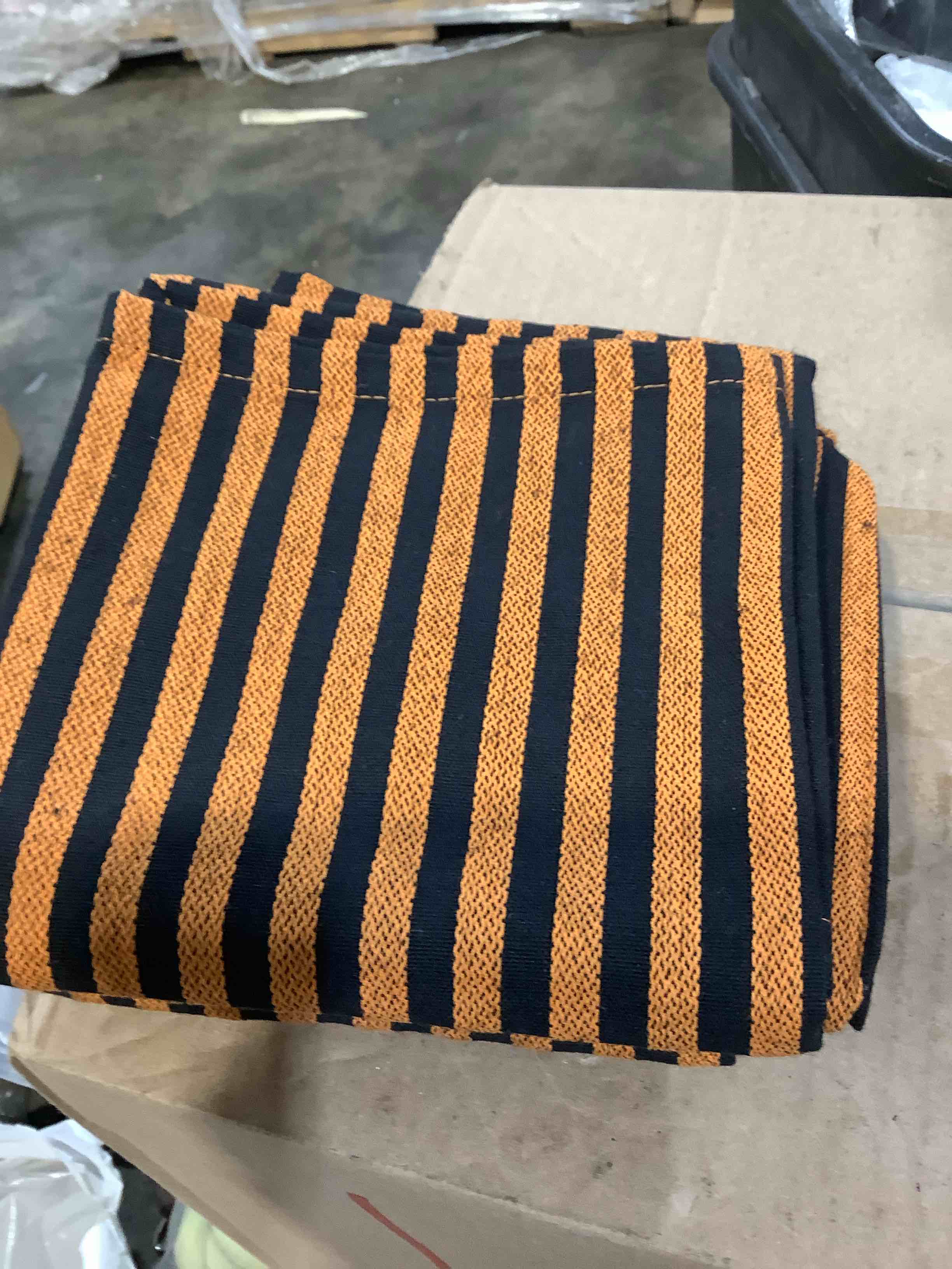 Condition photo showing New/Like New for dii modern style cotton witchy stripe napkin in orange (set of 6)
