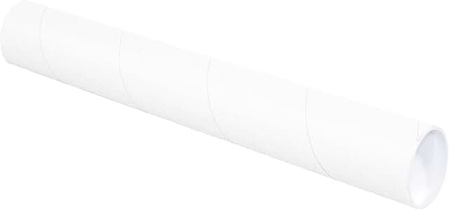 staples 3  x 36  mailing tubes white (h3642) h-3642