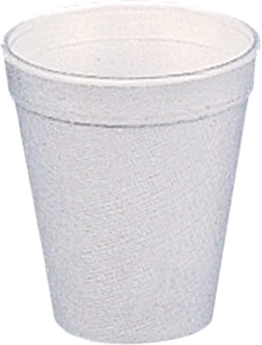 dart foam drink cups  8 oz  white  25/bag  40 bags/carton