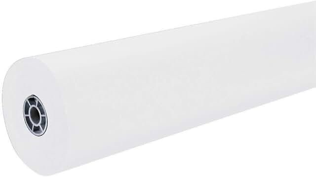 rainbow kraft duo-finish kraft paper roll  40 lb  36 inches x 1000 feet  white, box is torn but paper is new