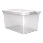 irs270017 store & slide latching lid storage bin - 61 qt. - clear