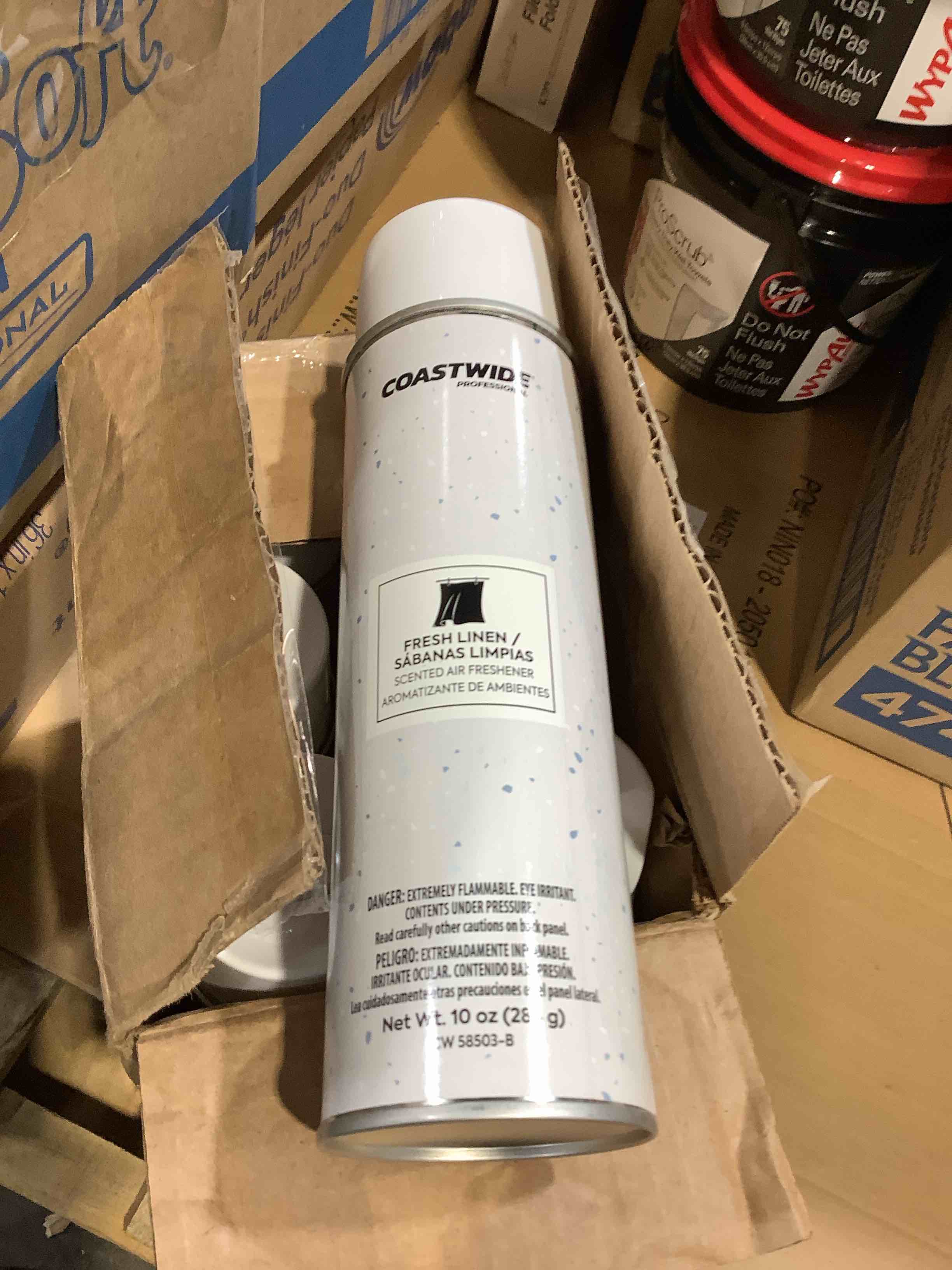 Condition photo showing New/Like New for coastwide fresh linen, dry air, freshener and odor neutralizer, six count