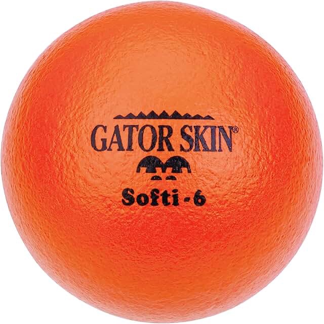 s&s worldwide 6" gator skin® softi ball - orange 