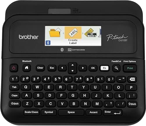 brother - p-touch pt-d610bt wireless label printer - black