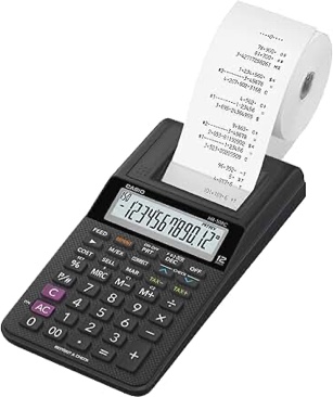 casio hr-10rc handheld portable 12-digit printing calculator perfect for high school and college