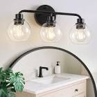 odeums bathroom vanity lights  3-lights indoor wall sconces  interior wall lighting fixture with clear glass
