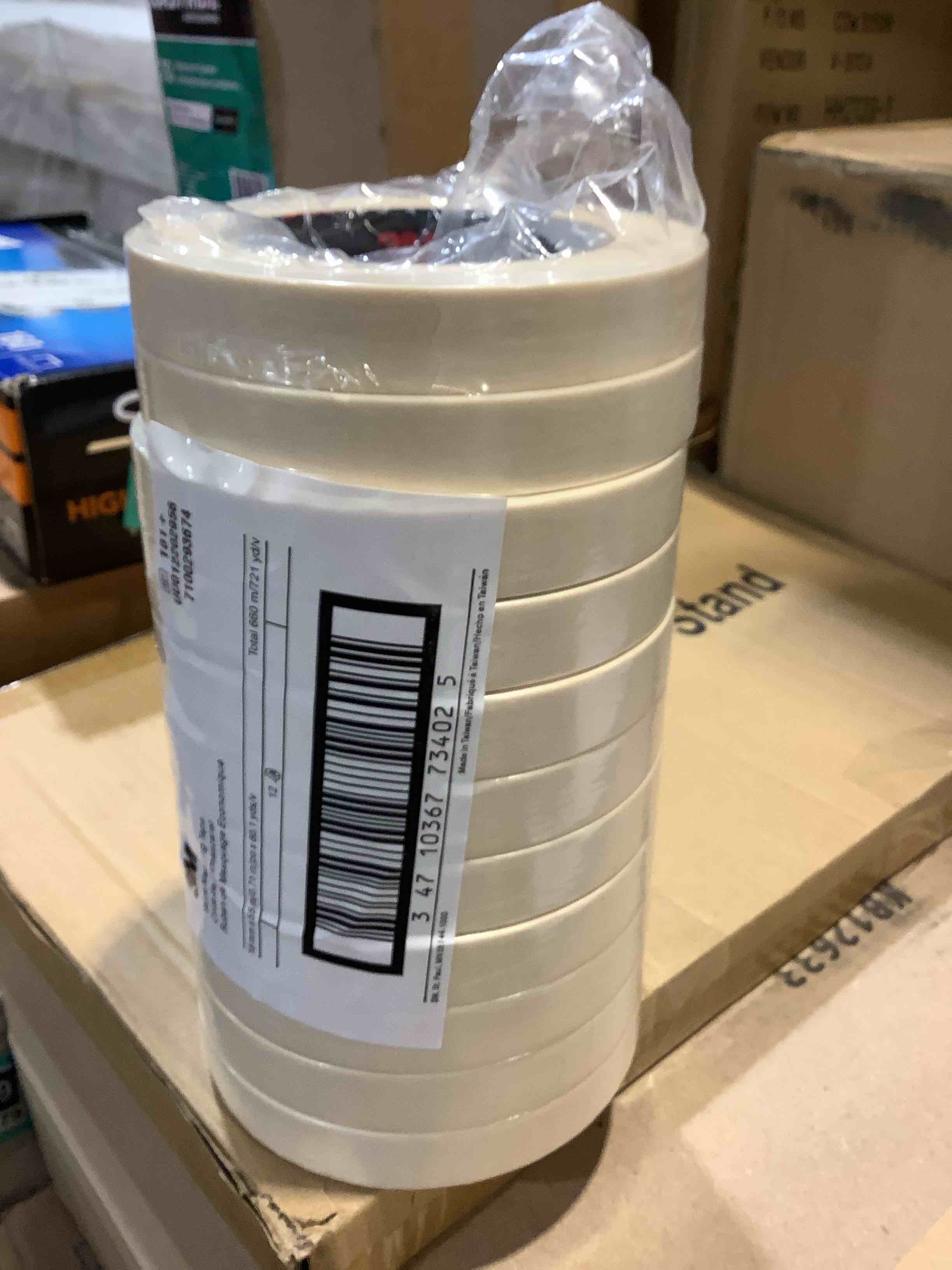 Condition photo showing New/Like New for 3m value masking tape, tan, 0.70 x 60 yds, 11 rolls (101+), paper | quill