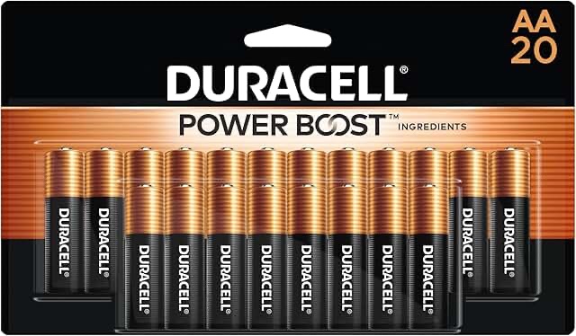 duracell coppertop aa batteries - 20pk alkaline battery, in office