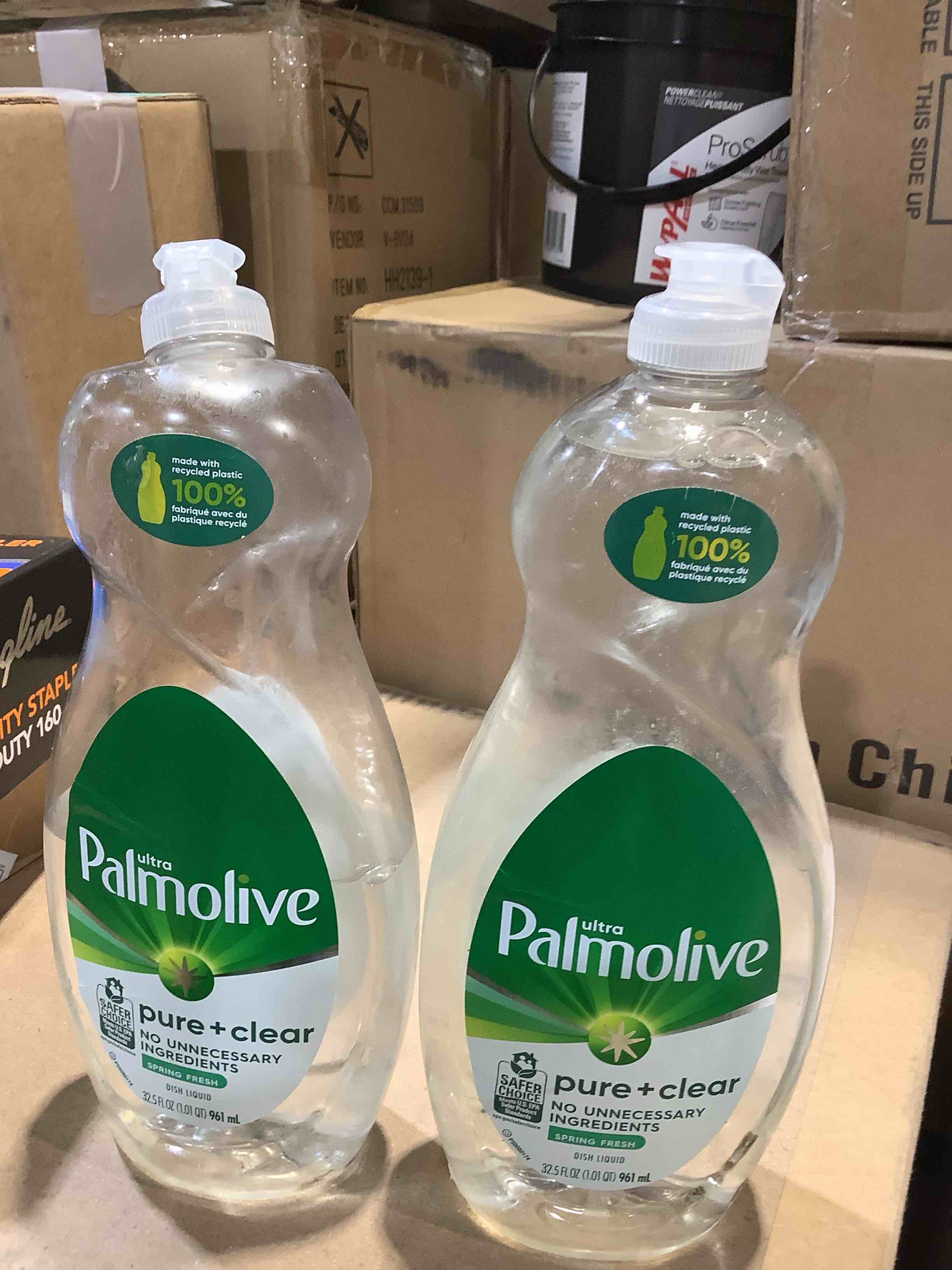Condition photo showing Good Condition for palmolive ultra pure + clear liquid dish soap  spring fresh scent - 32.5 fluid ounce, 2 count