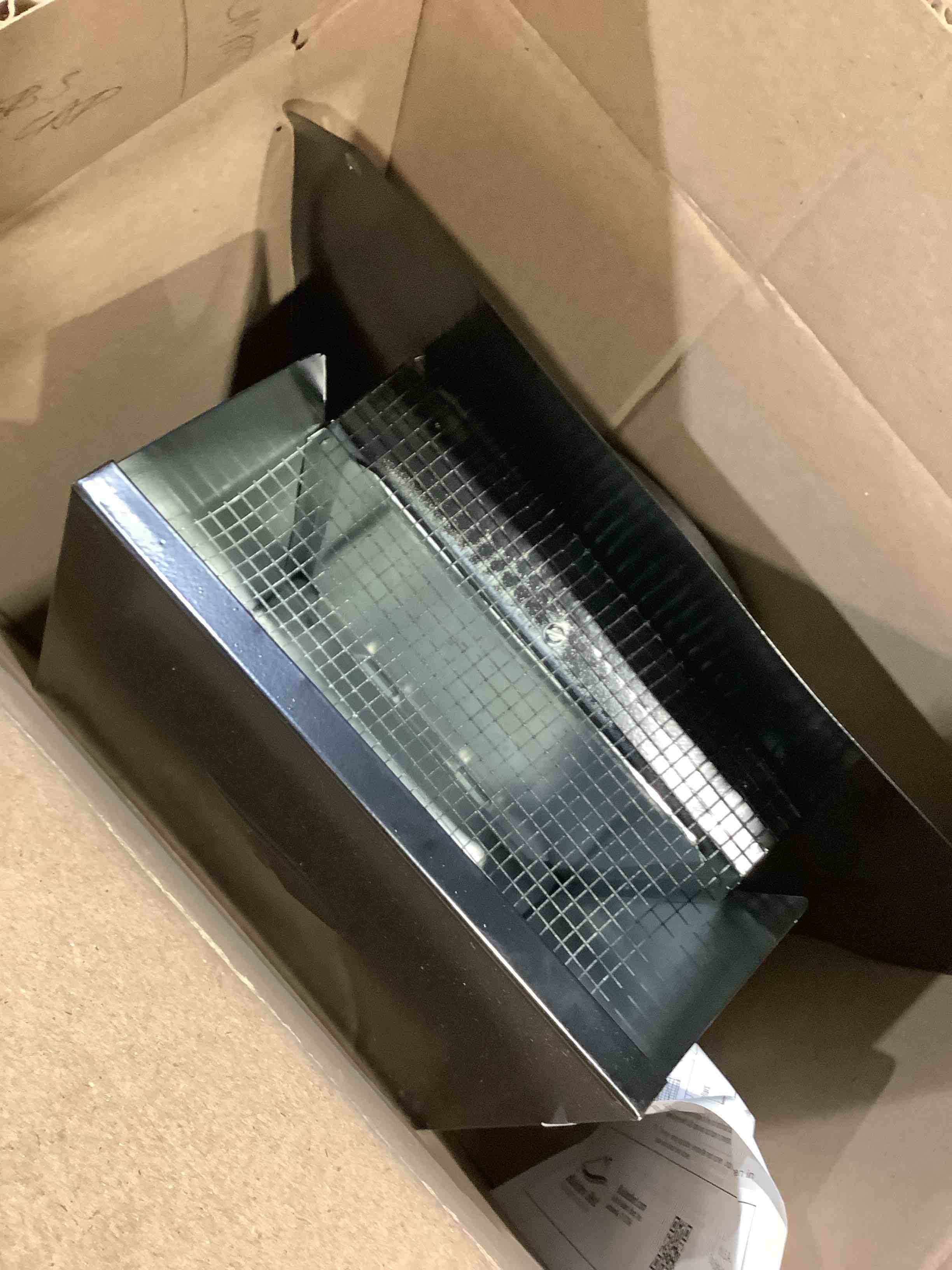 Condition photo showing Good Condition for builders best 012633 black metal roof vent cap  6  collar