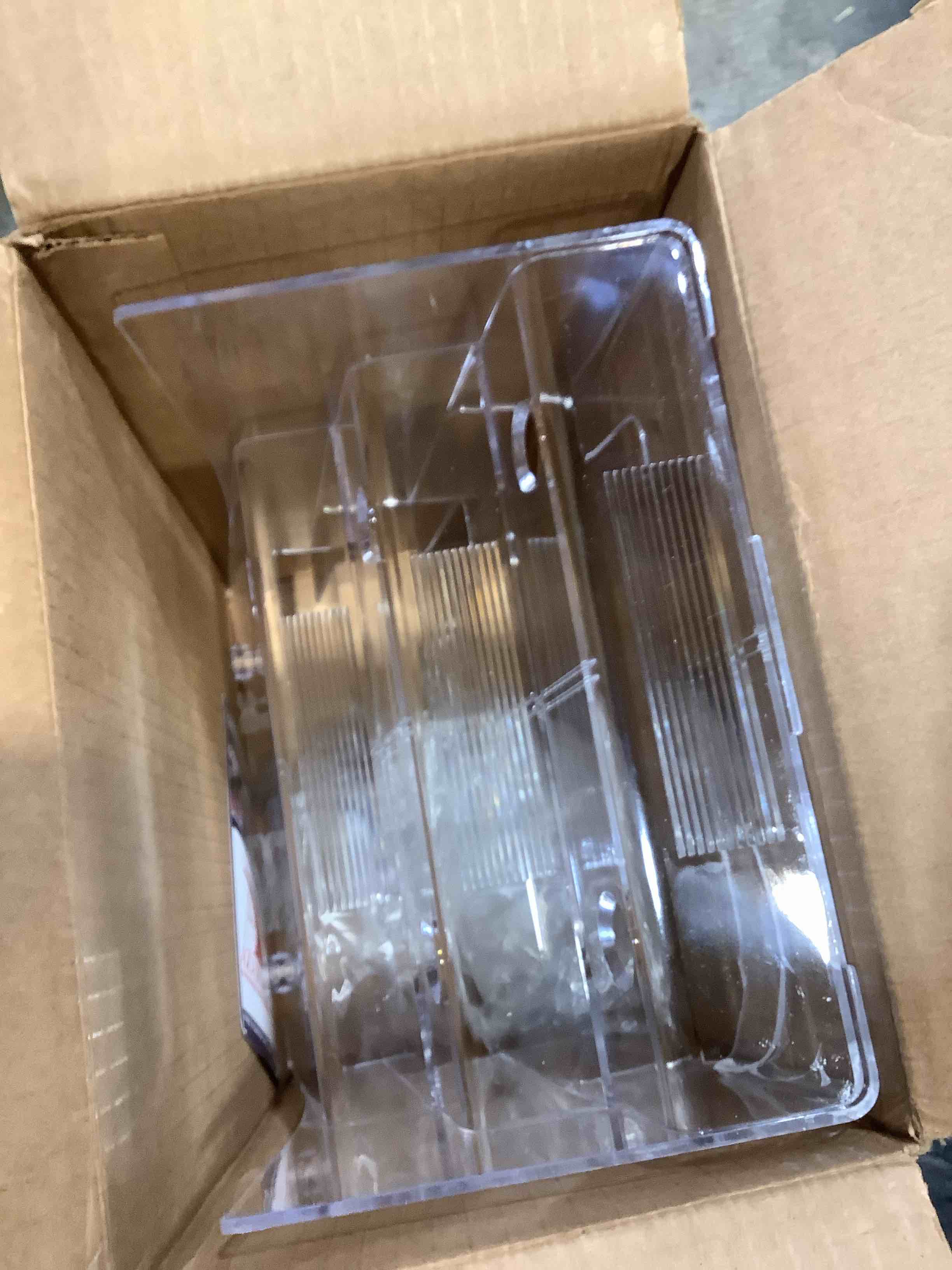Condition photo showing Good Condition for azar displays 252378, brochure holder, acrylic desk organizer, three tier document, magazine & sign holder, wall mount desk accessories, literature display stand, divider for 4" pamphlets, 8.5"x11"