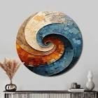  Collage swirl, unique shaped abstract swirl metal wall decor