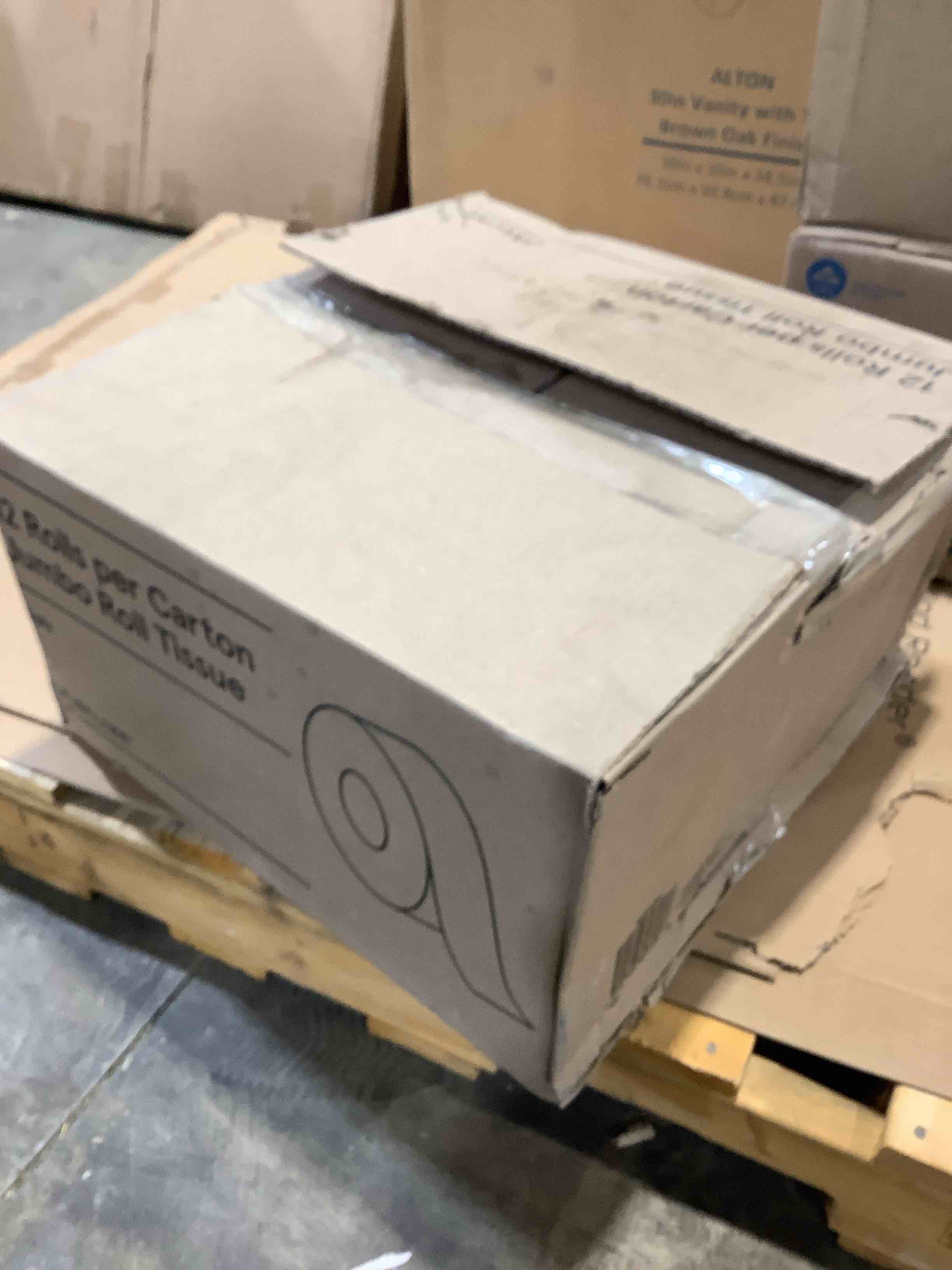 Condition photo showing New/Like New for baseline jumbo roll tissue 2 ply 3.5  x 1000  12/box (bl55235)