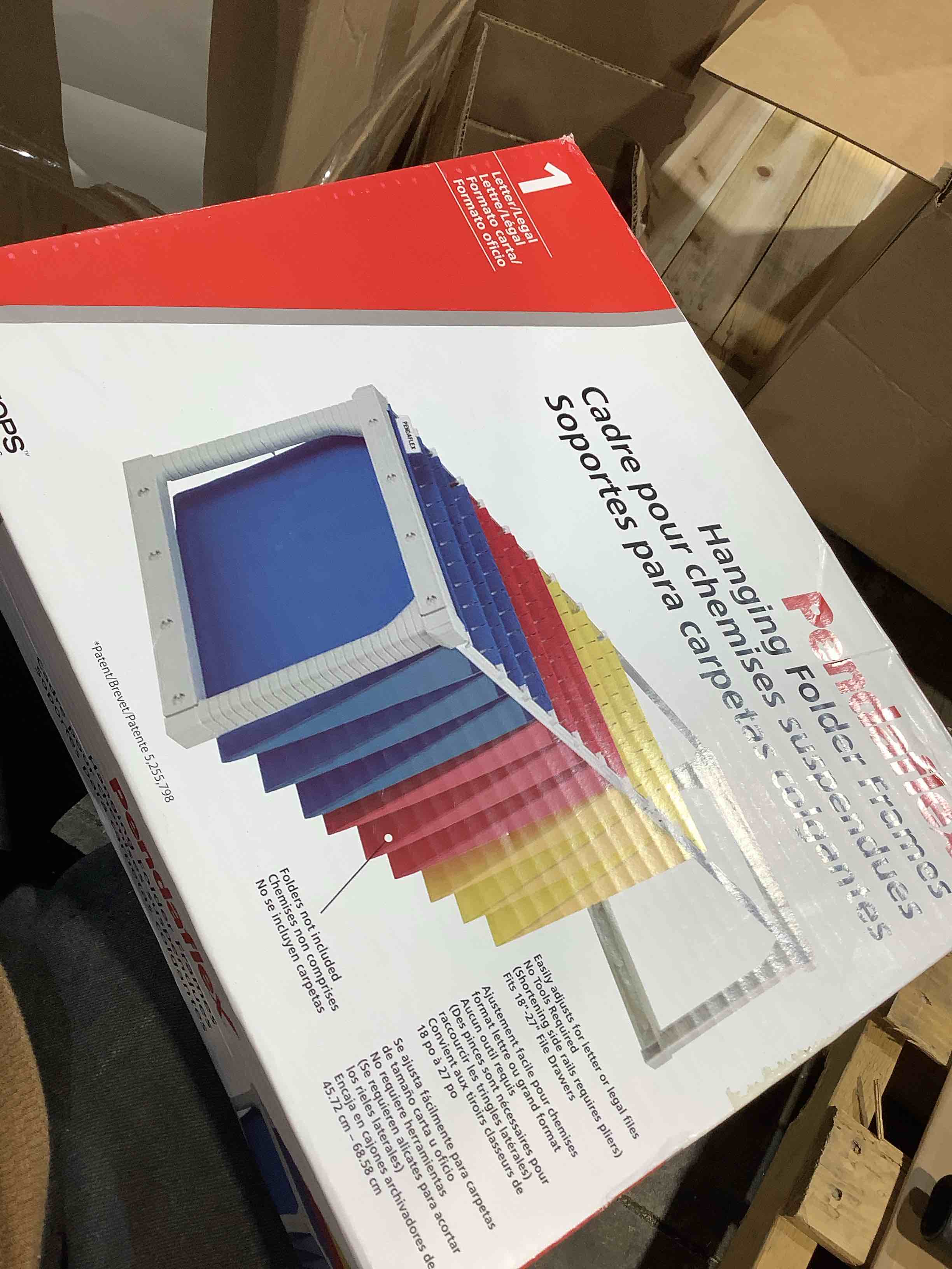 Condition photo showing New/Like New for plastic snap-together hanging folder frame  legal/letter size  18  to 27  long  white/silver accents