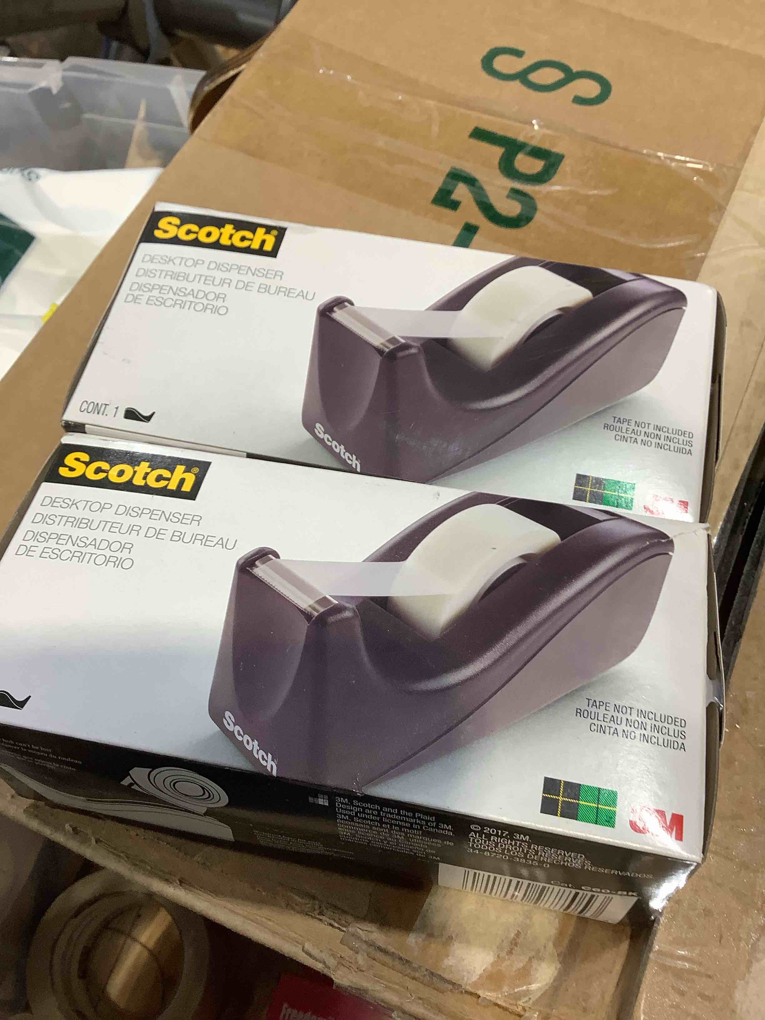 Condition photo showing New/Like New for scotch desktop tape dispenser  black two-tone  1 dispenser