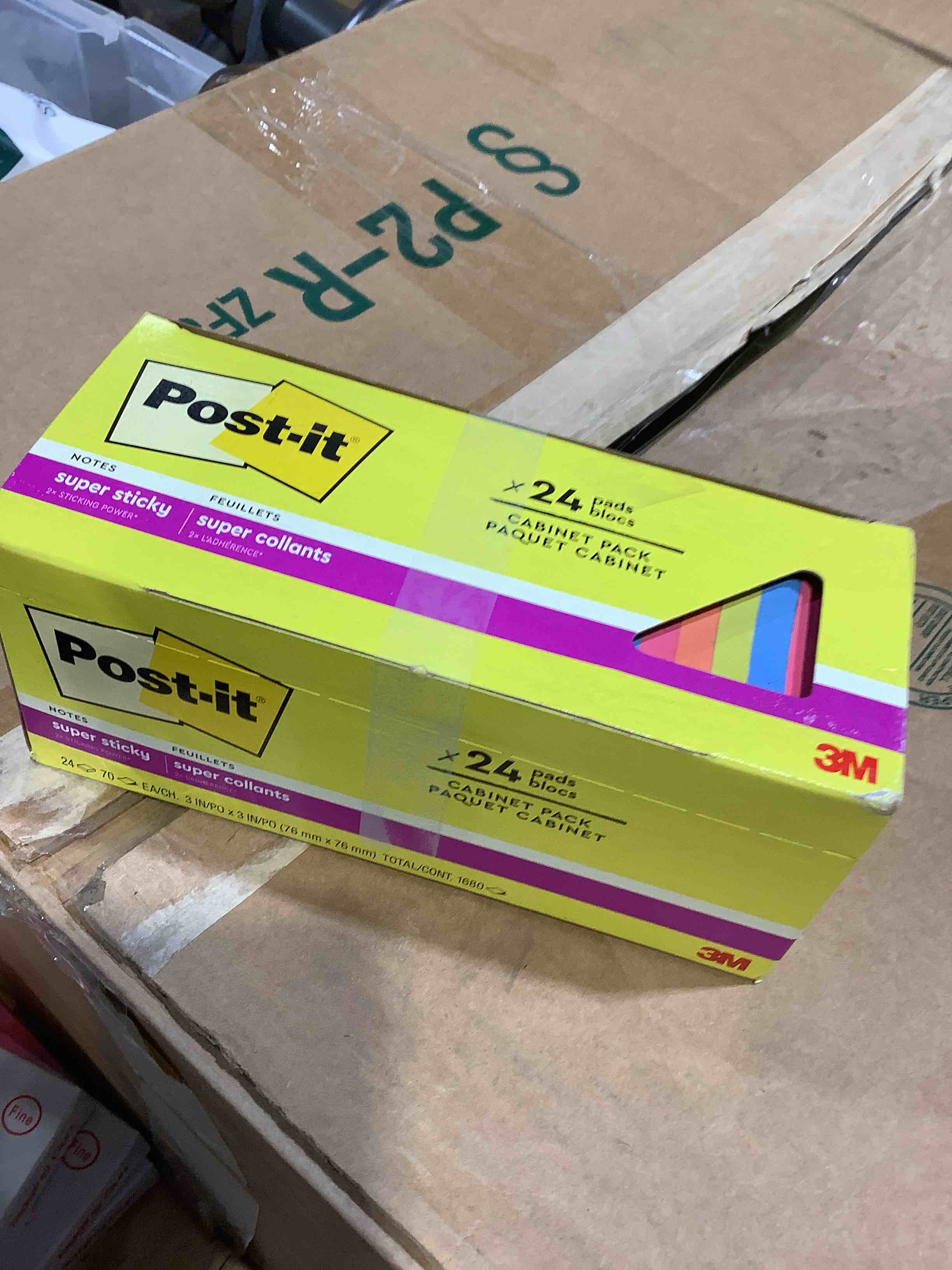 Condition photo showing New/Like New for post-it super sticky notes - summer joy collection - 3 x 3 plain 24-pack