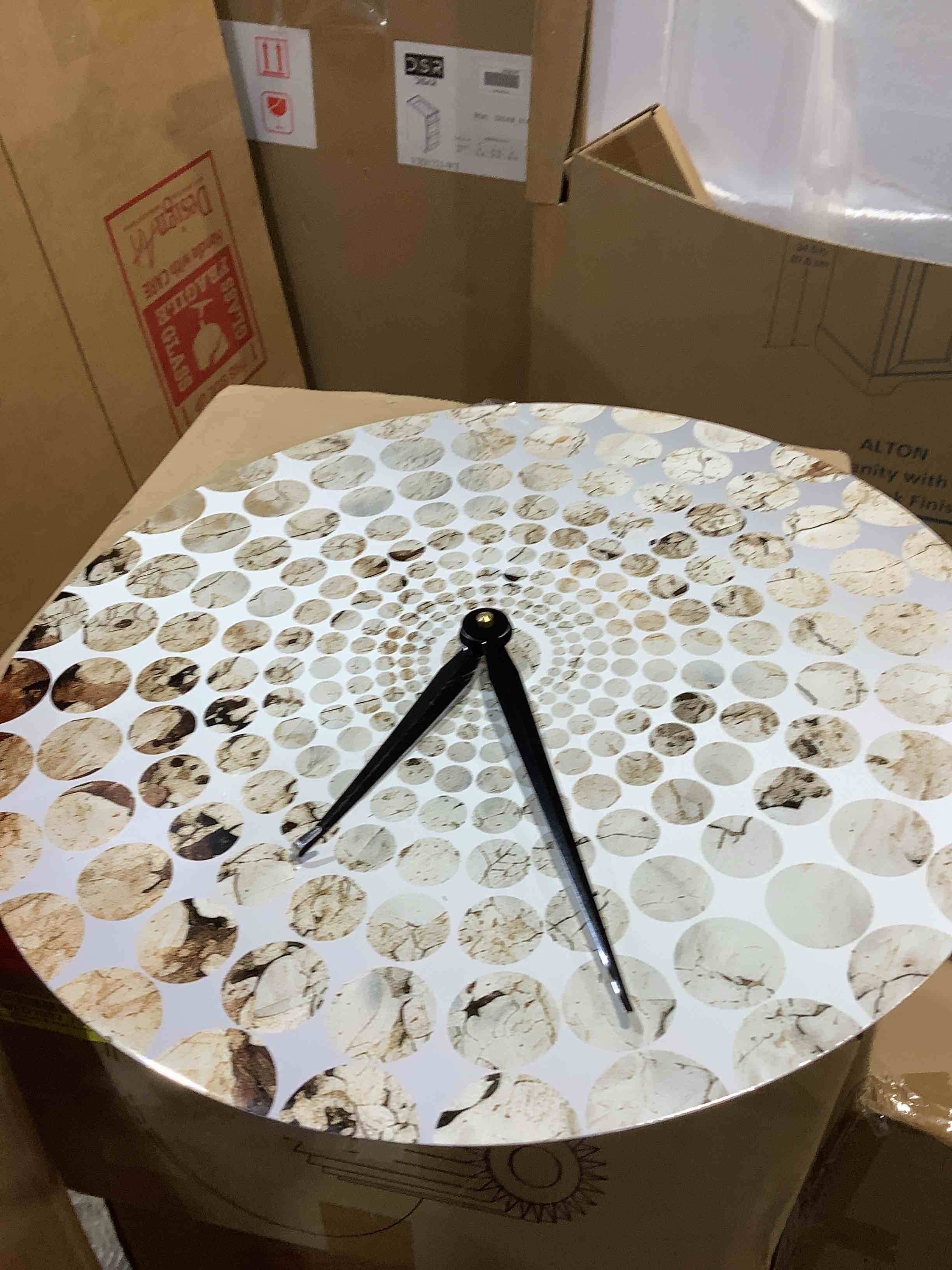 Condition photo showing New/Like New for grey rhythm, champagne, wall clock