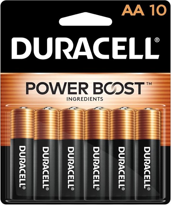 duracell coppertop aa batteries - 10pk alkaline battery, in office