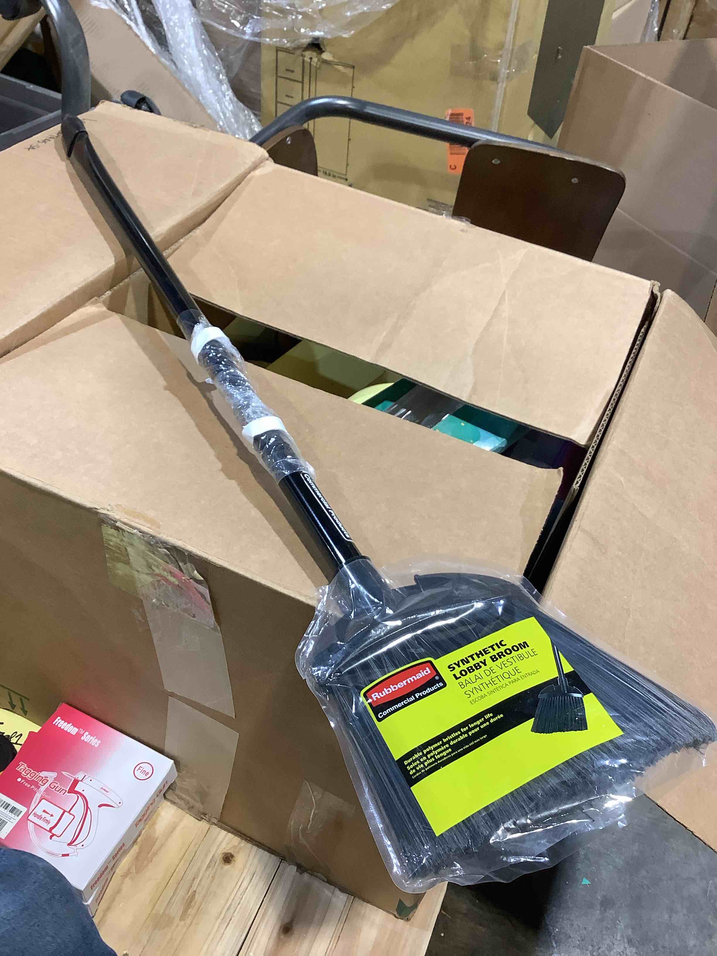 Condition photo showing Good Condition for rubbermaid commercial products executive series lobby broom  vinyl handle  black