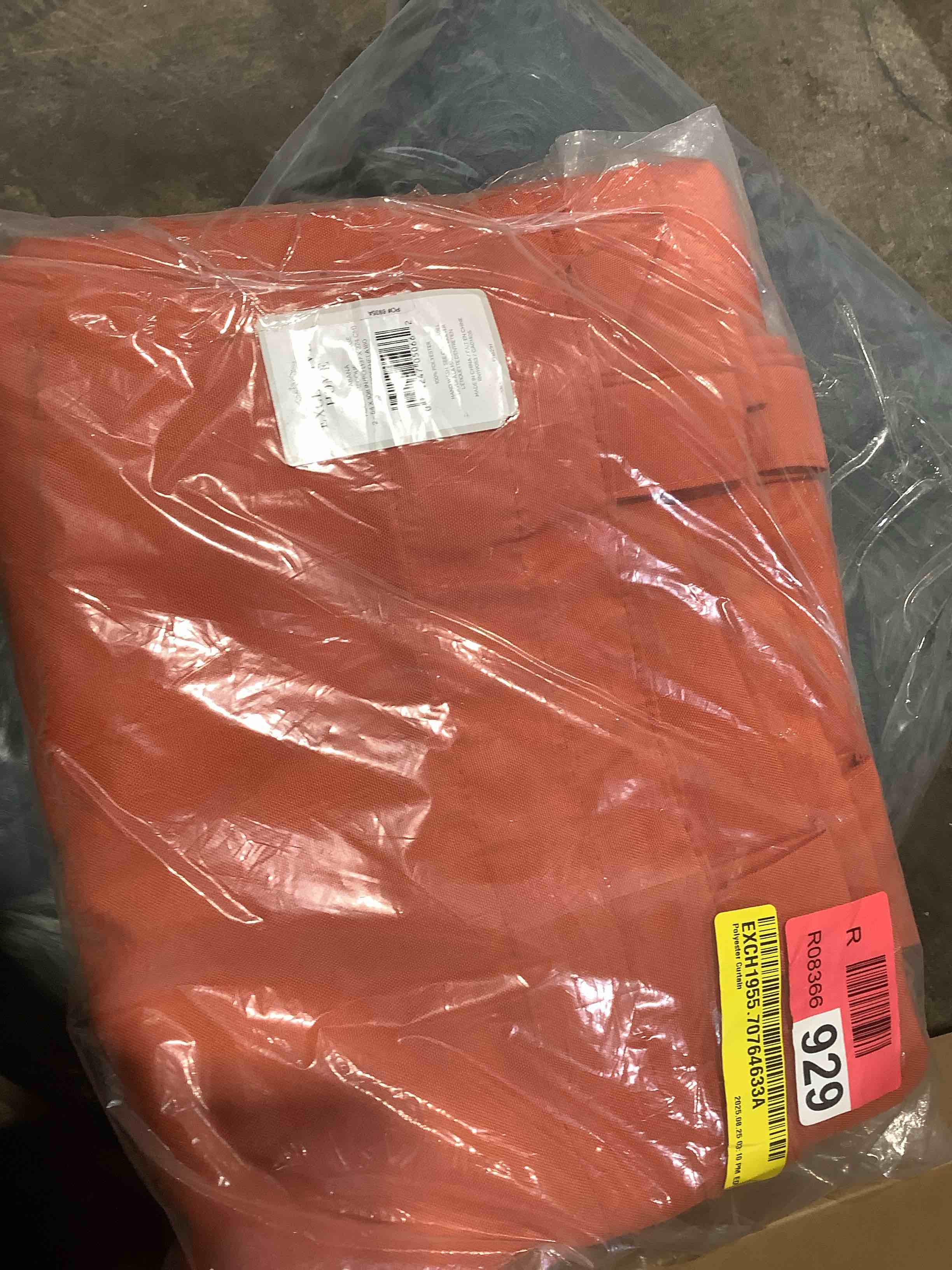Condition photo showing New/Like New for exclusive home cabana solid indoor/outdoor light filtering hook-and-loop tab top curtain panel pair  54 x108   mecca orange