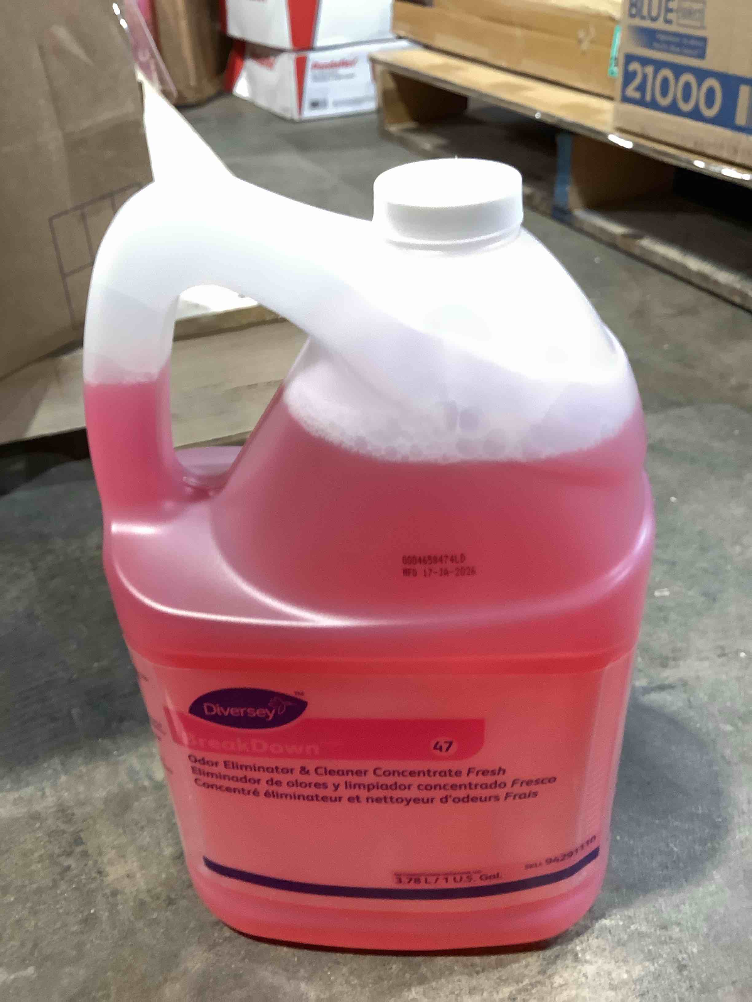 Condition photo showing New/Like New for diversey™ breakdown™ butcher s odor eliminator  fresh scent  1 gallon  