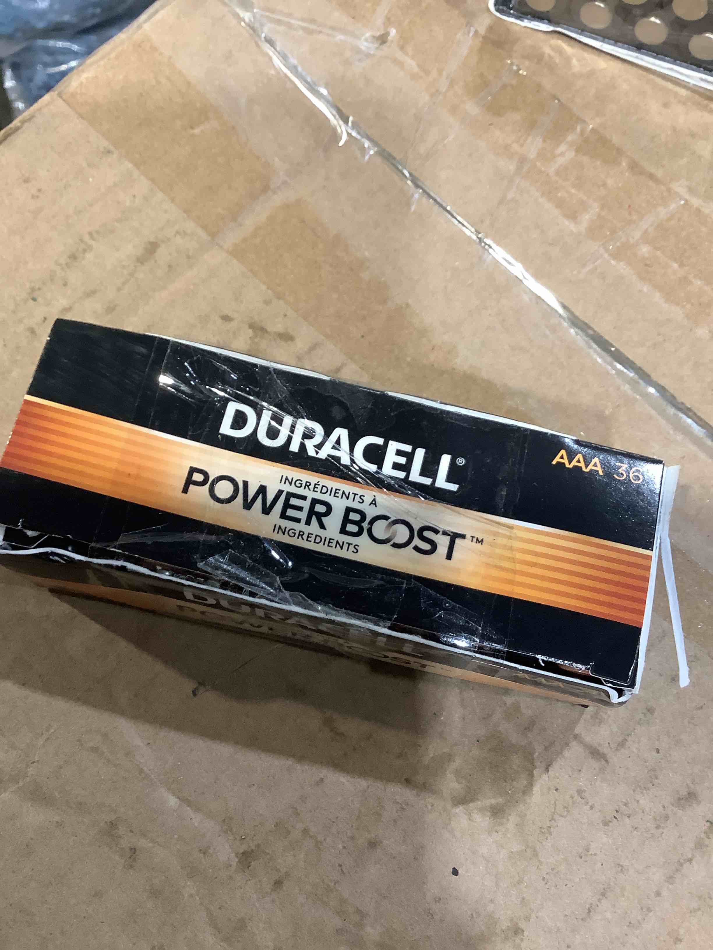 Condition photo showing New/Like New for duracell® power boost coppertop alkaline aaa batteries 36/pack mn24p36, in office
