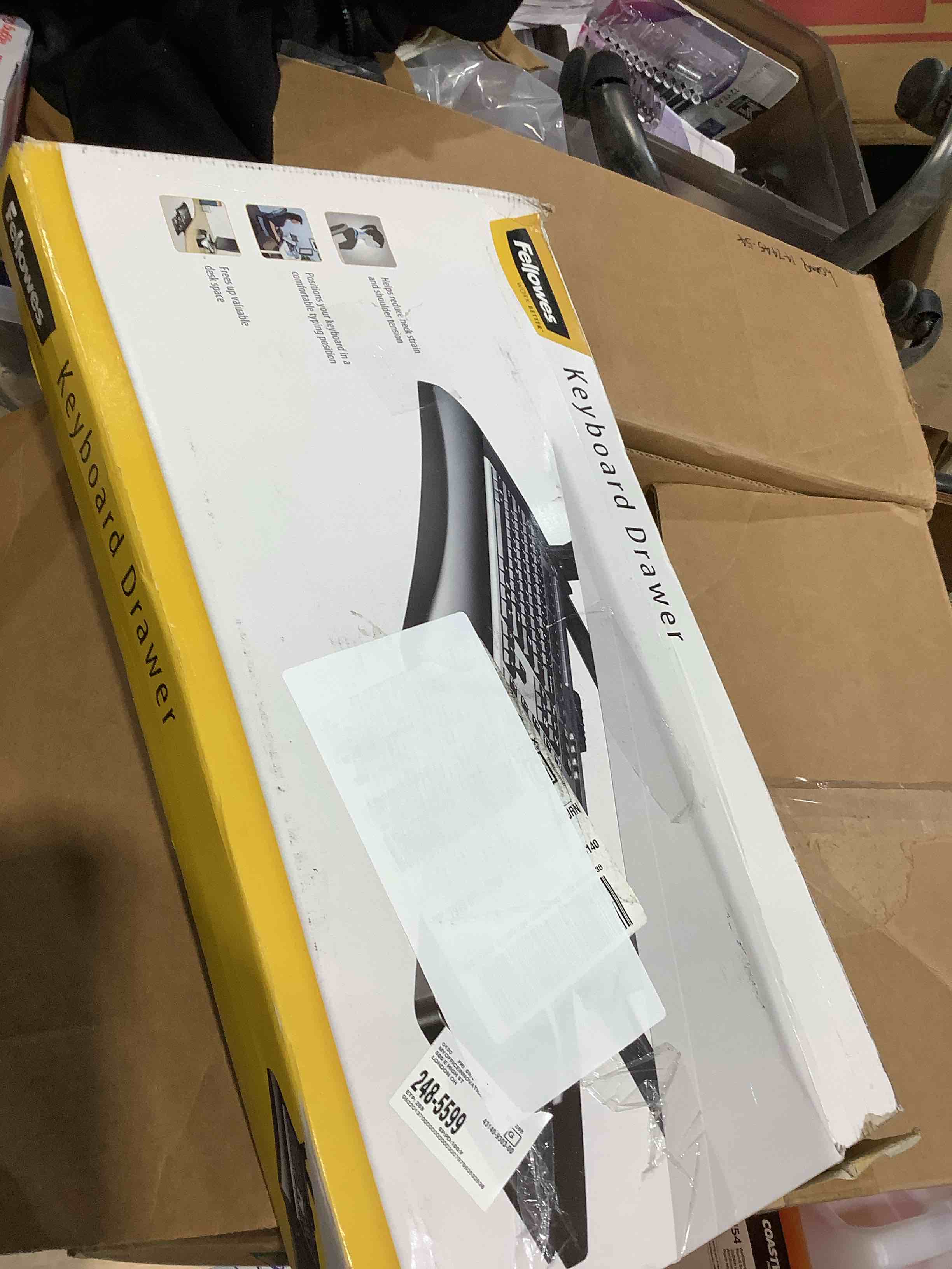 Condition photo showing Good Condition for fellowes office suites underdesk keyboard drawer, black/silver (9140305) (b0002ld0zy)