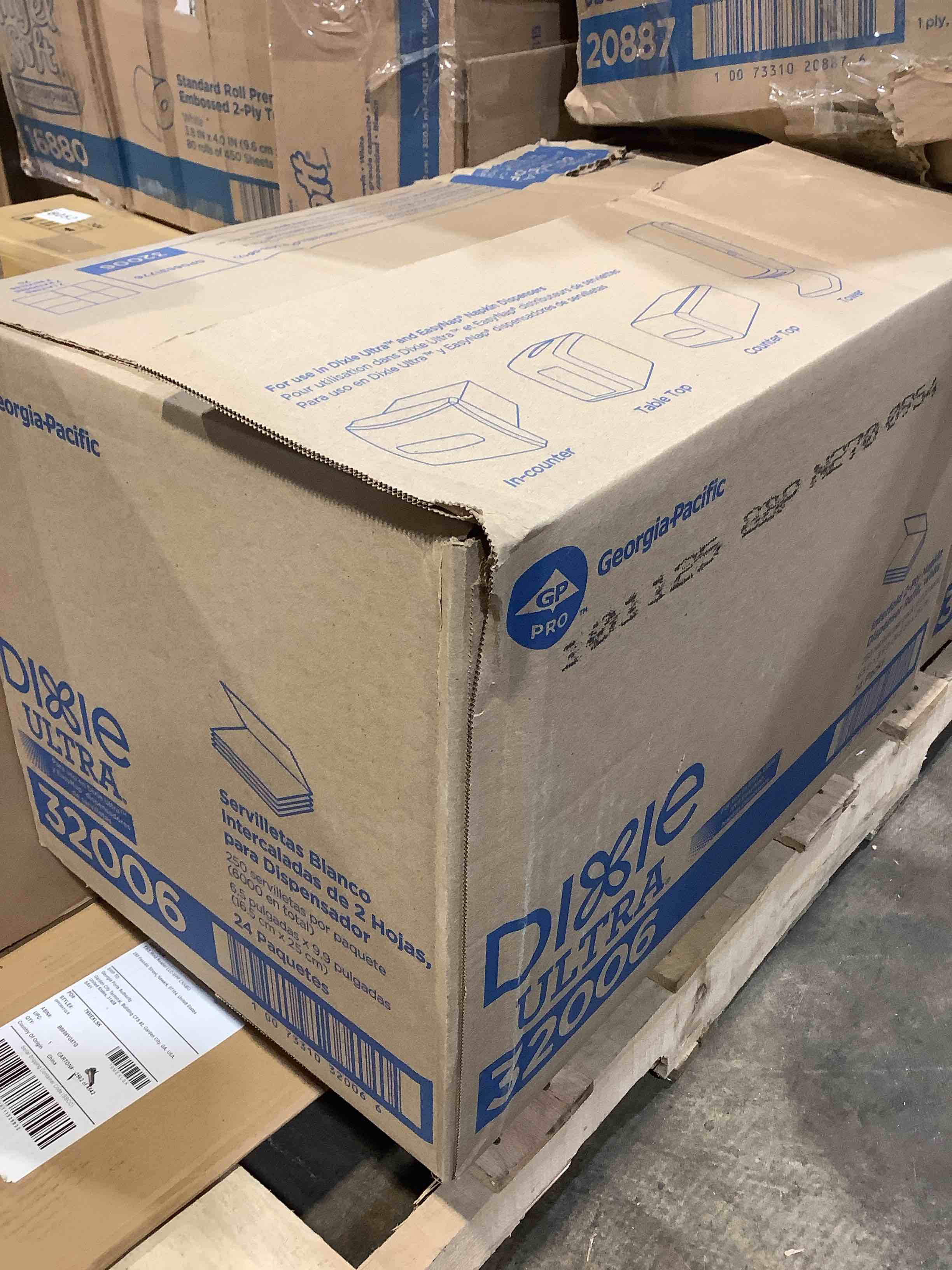 Condition photo showing New/Like New for dixie ultra interfold 2-ply napkin refill 32006 white 6 000 count