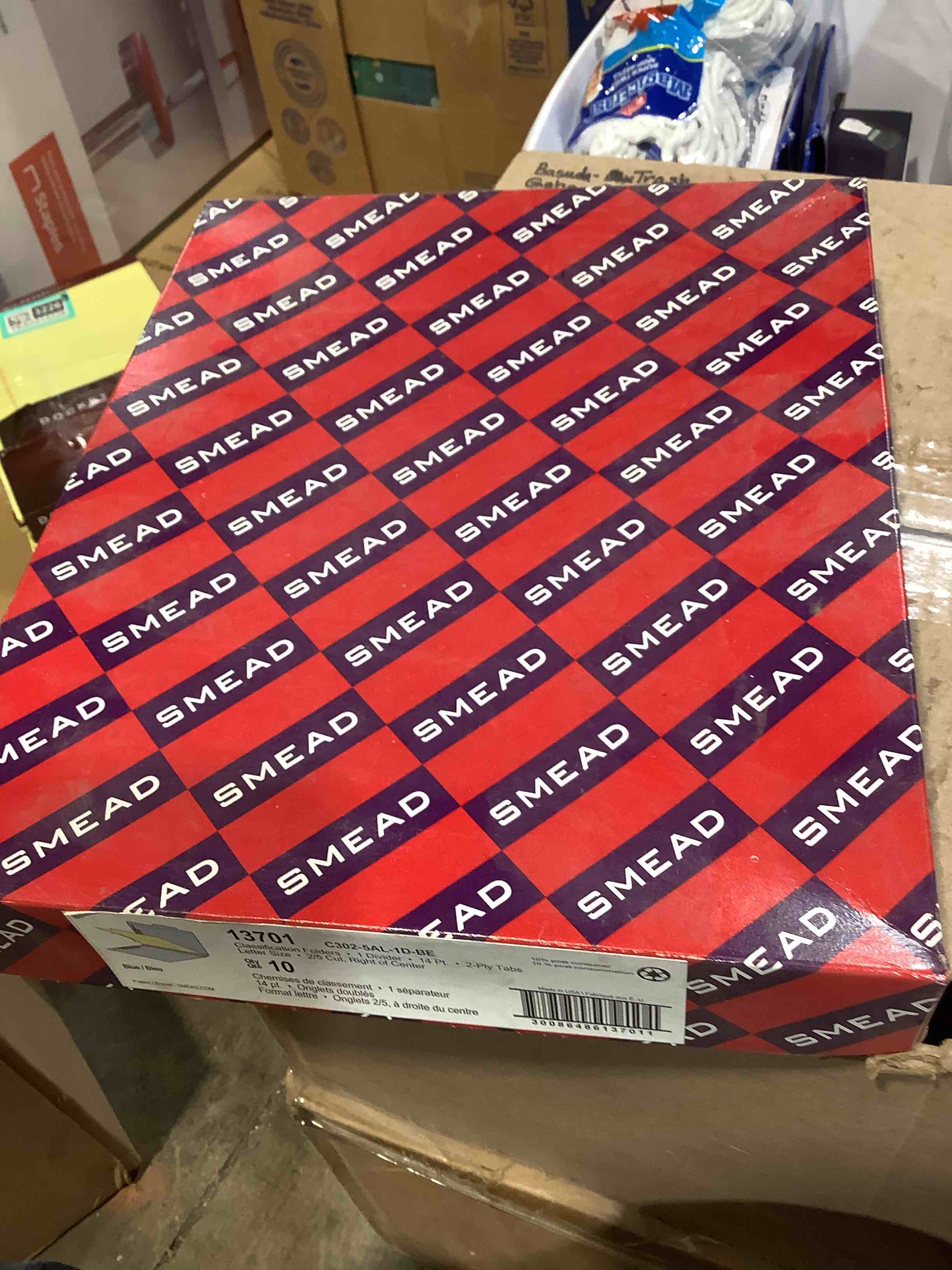 Condition photo showing New/Like New for smead 2/5-cut roc colored classification folders letter - 8 1/2  x 11  sheet size - 2  expansion - 2 x 2b fastener(s) - 2  fastener capacity for folder - 2/5 tab cut - top tab location - right of cent
