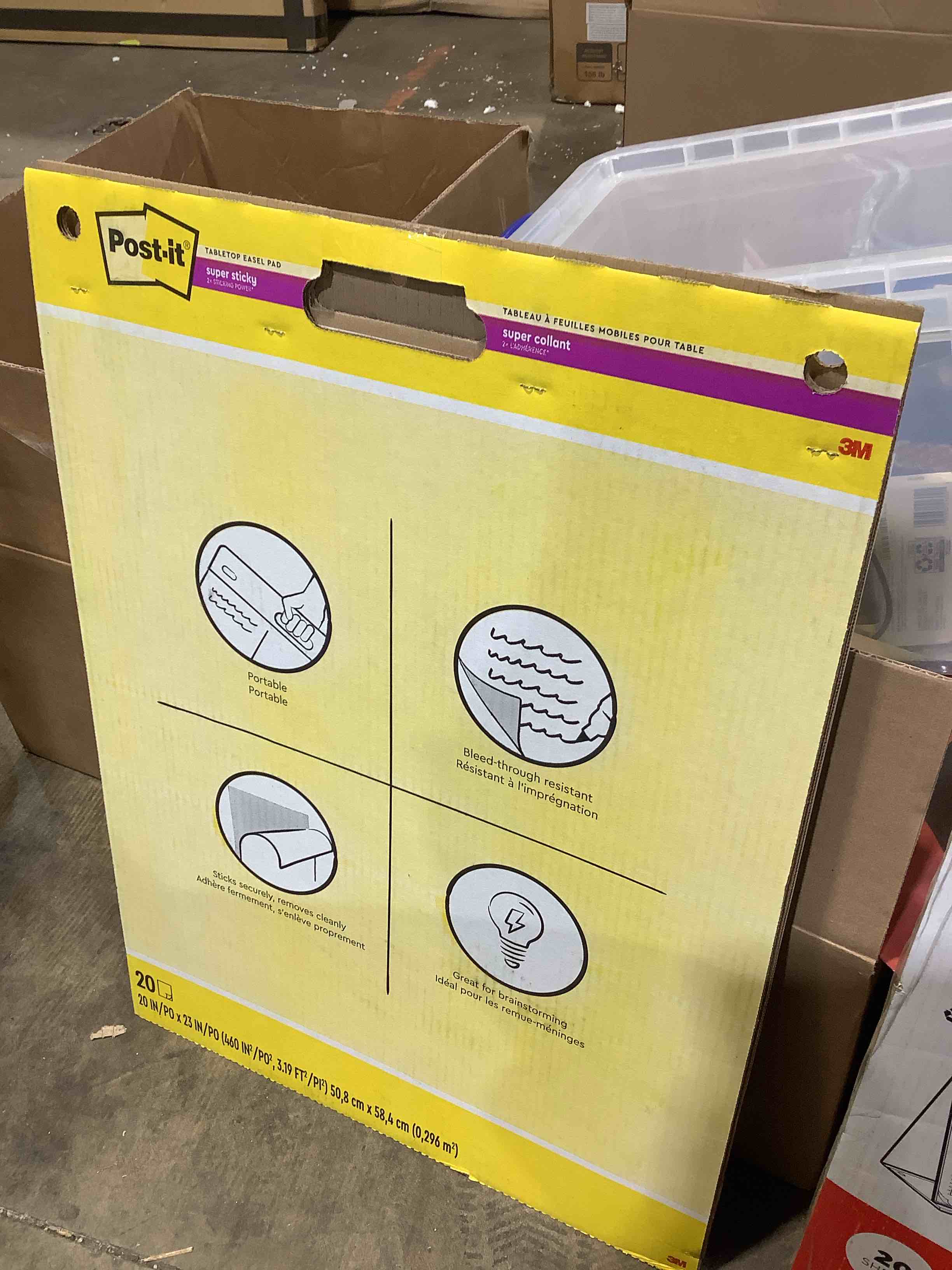 Condition photo showing Good Condition for post-it super sticky tabletop easel pad  white  20 in. x 23 in.  1 pad