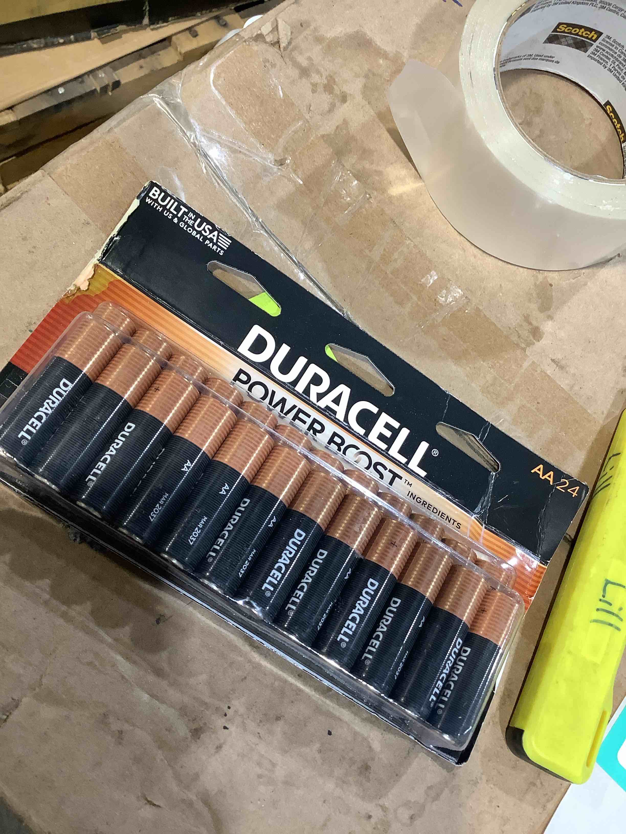 Condition photo showing New/Like New for duracell coppertop aa batteries - 24pk alkaline battery,in office