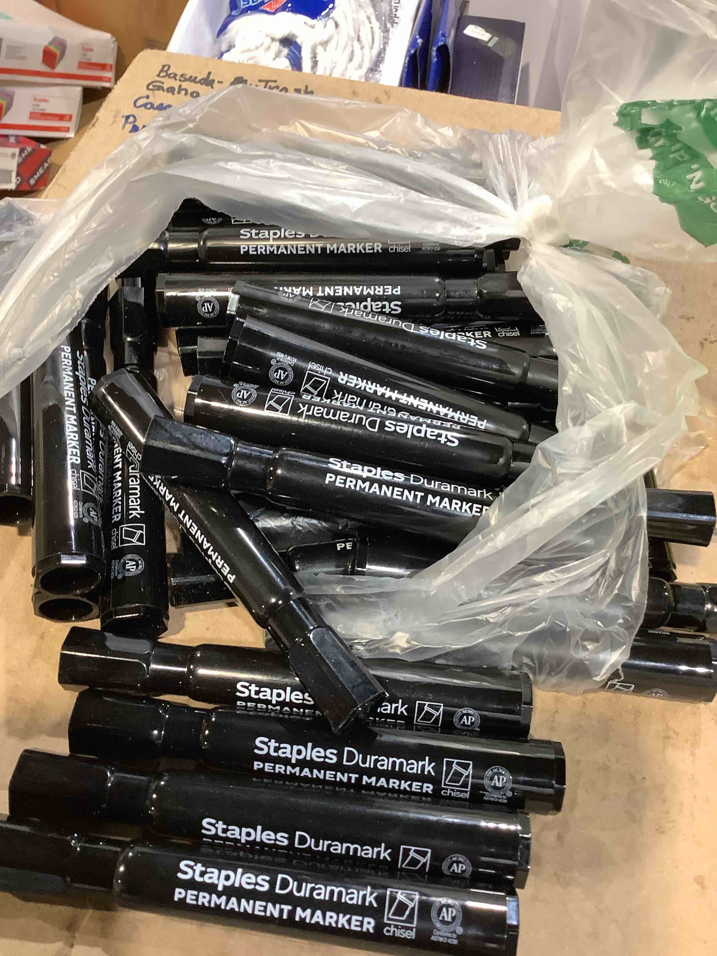 Condition photo showing Good Condition for staples duramark permanent markers, black, 24 count