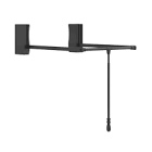 35 inch wide black powder, coat clothes rack