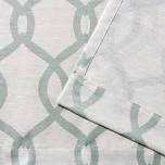 Caliese Geometric Semi Sheer Grommet Curtain 2 panels, Green