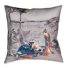 Katsushika Hokusai reversible throw pillow