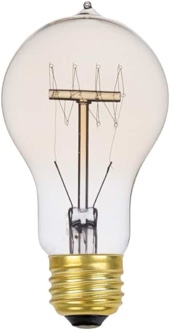 globe electric 01325 60w vintage edison a19 quad loop incandescent filament light bulb, e26 base, 245 lumens, soft white, 6 count