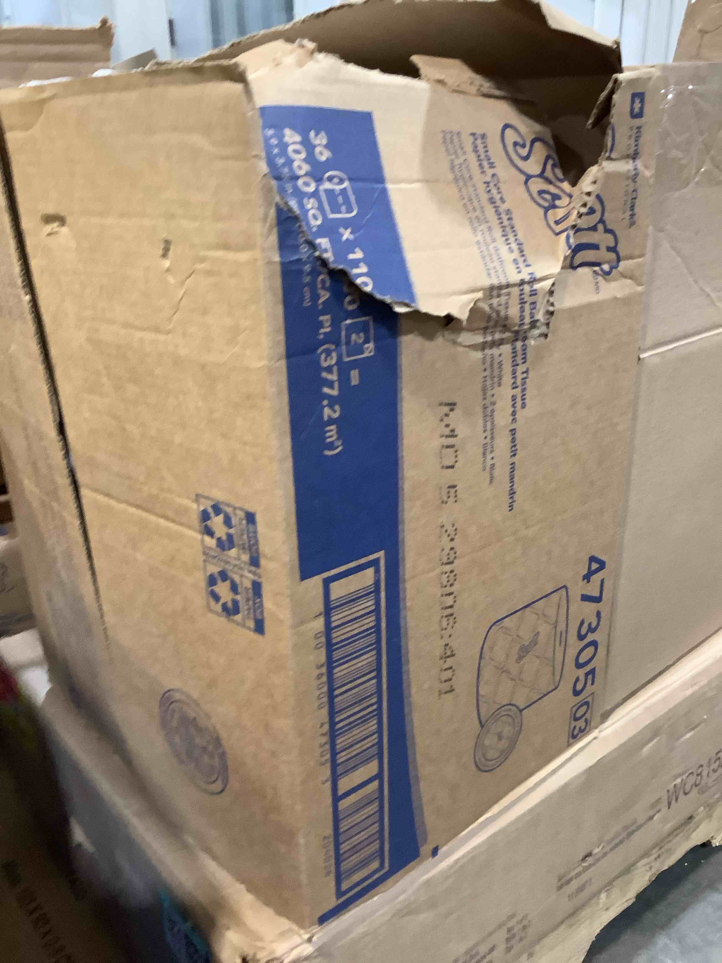 Condition photo showing Good Condition for scott pro small core high capacity/srb bath tissue paper septic safe  2-ply  white  1 100 sheets/roll  36 rolls/carton