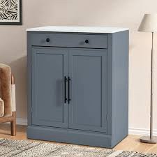 Modern Minimalist Wooden Kitchen Pantry Cabinet with a Drawer and a Cabinet