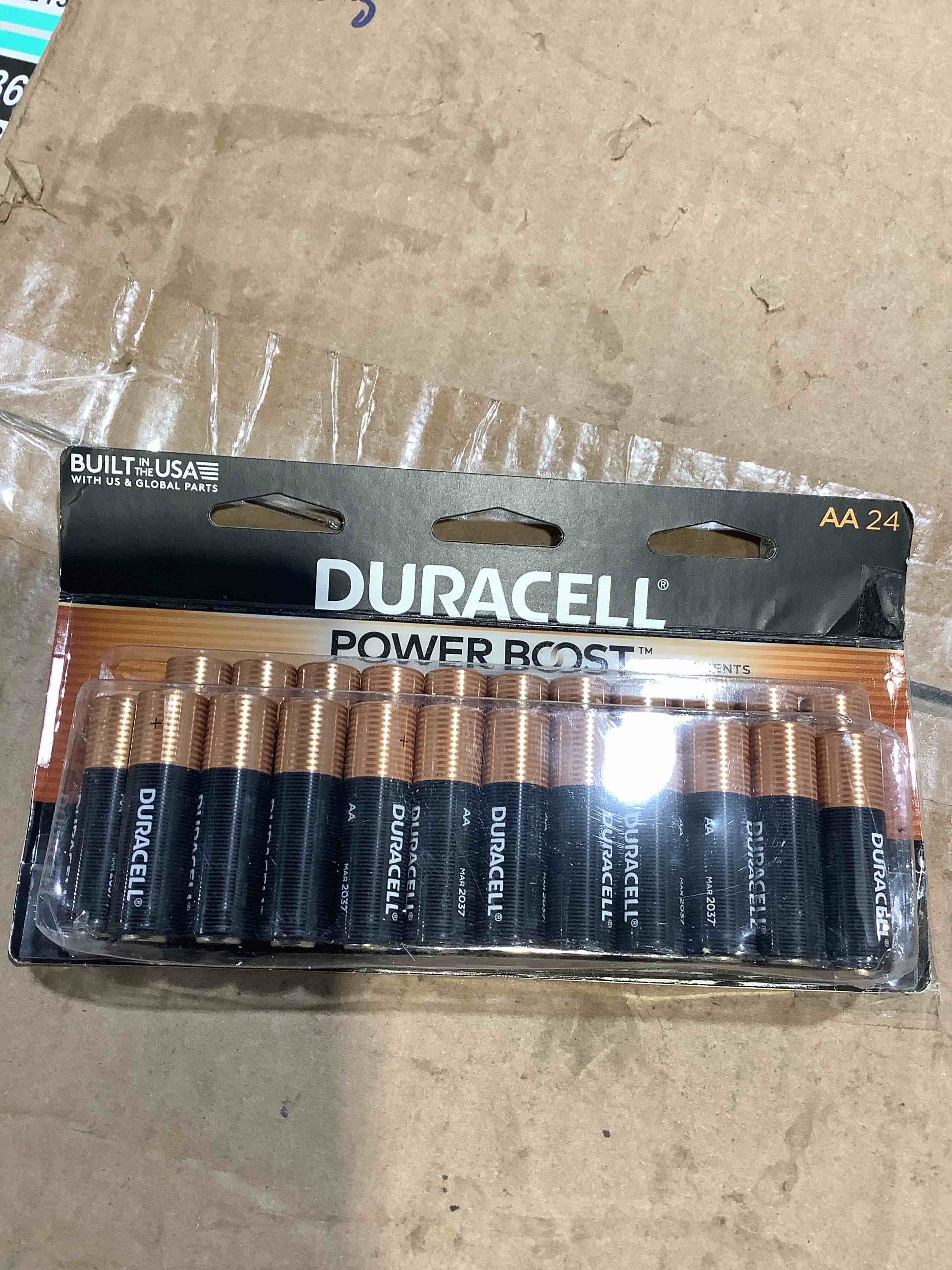 Condition photo showing New/Like New for duracell coppertop aa batteries - 24pk alkaline battery, in office