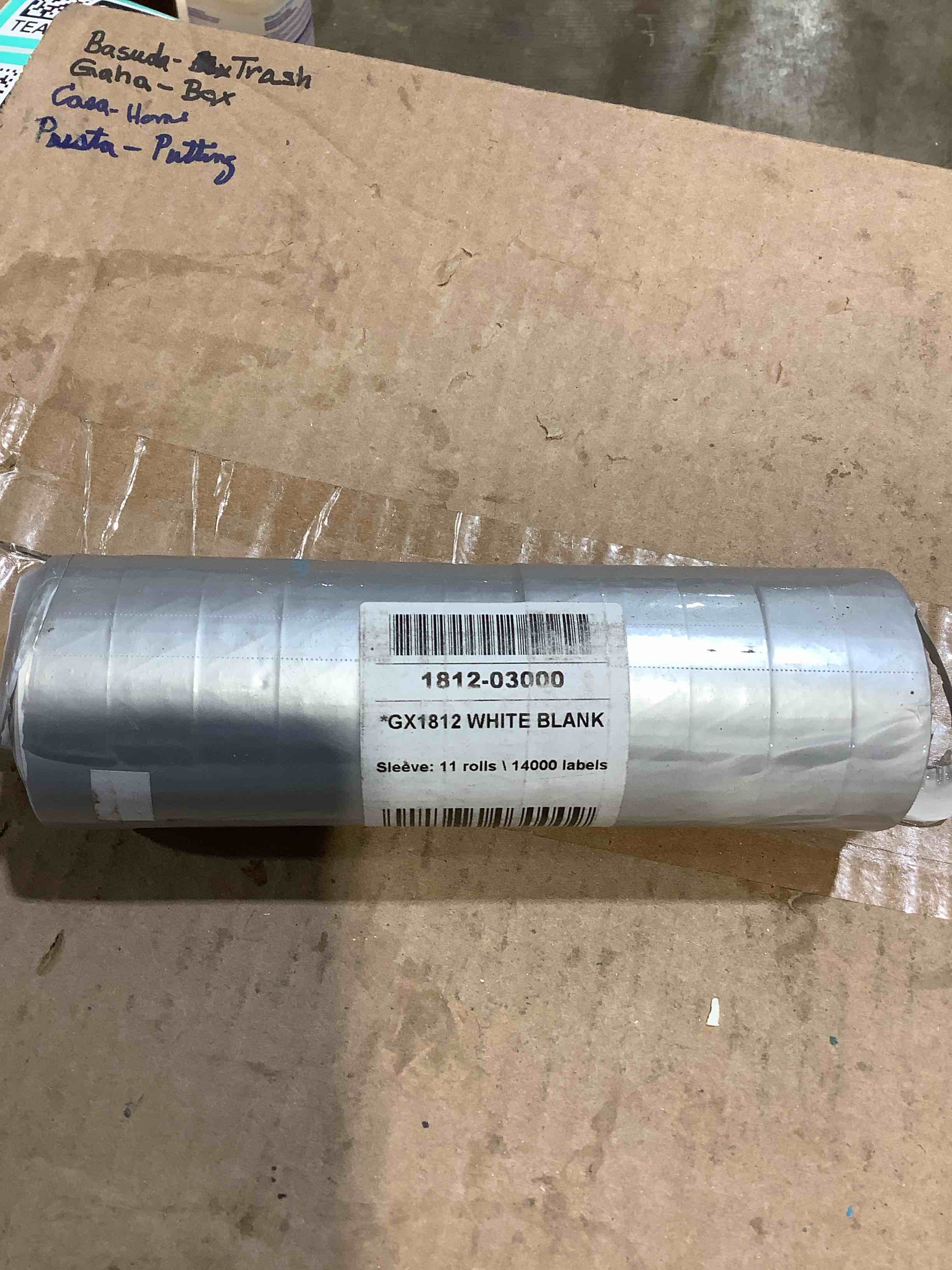 Condition photo showing New/Like New for garvey 18-6 label white blank 14 000 pc - case - 1 units