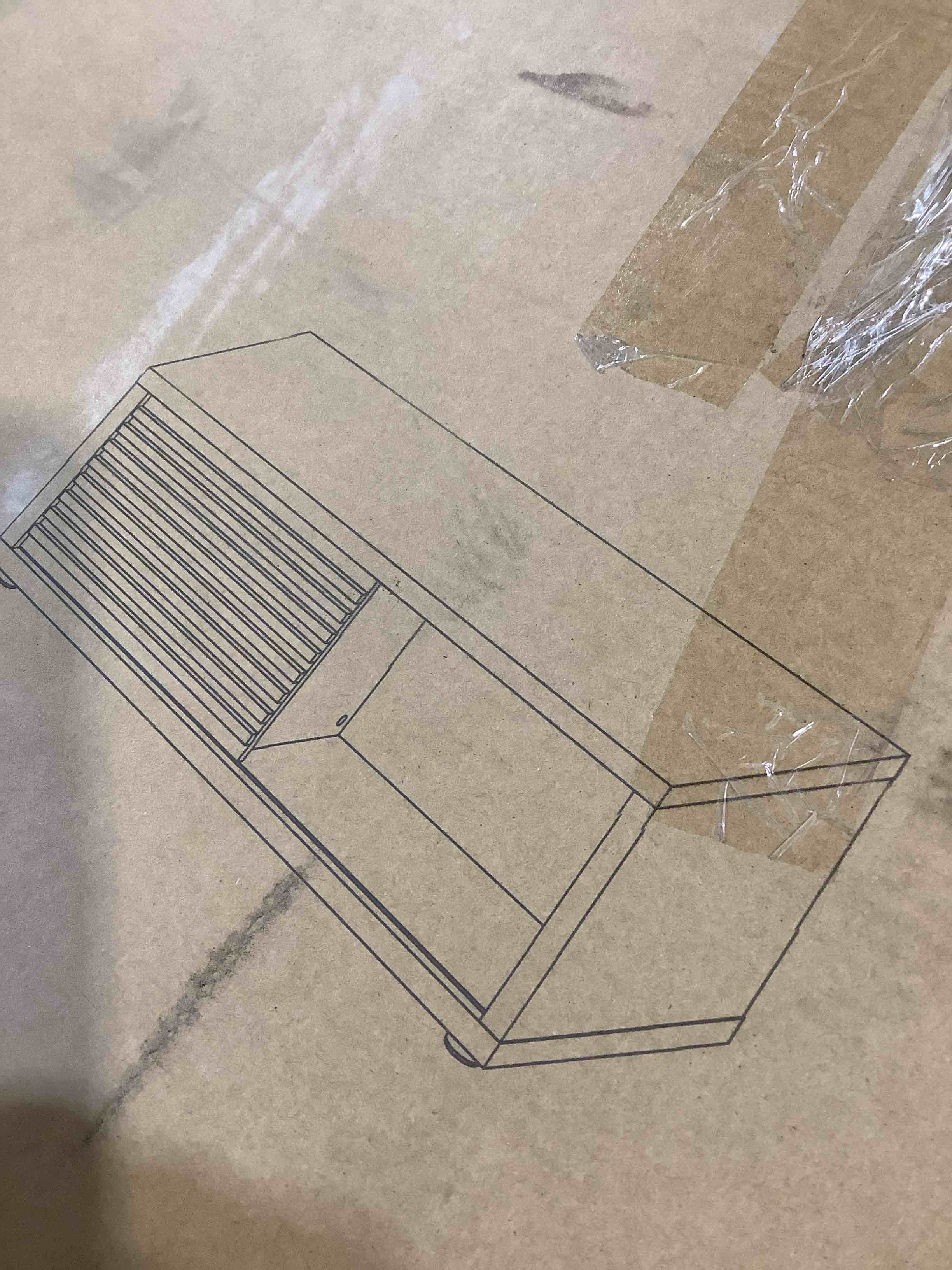 Condition photo showing Good Condition for furrow modern ribbed door oslo oak coffee table ct3265