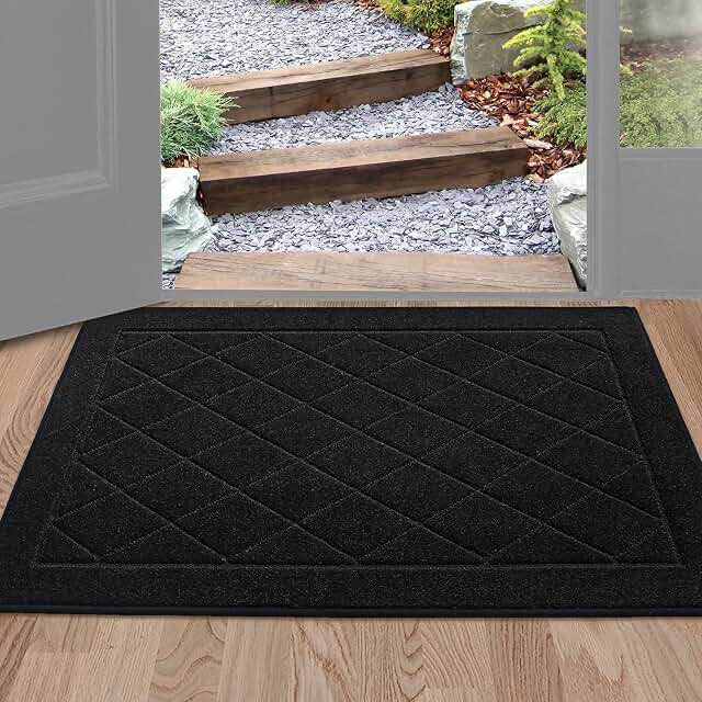 24" x 36" black door mat