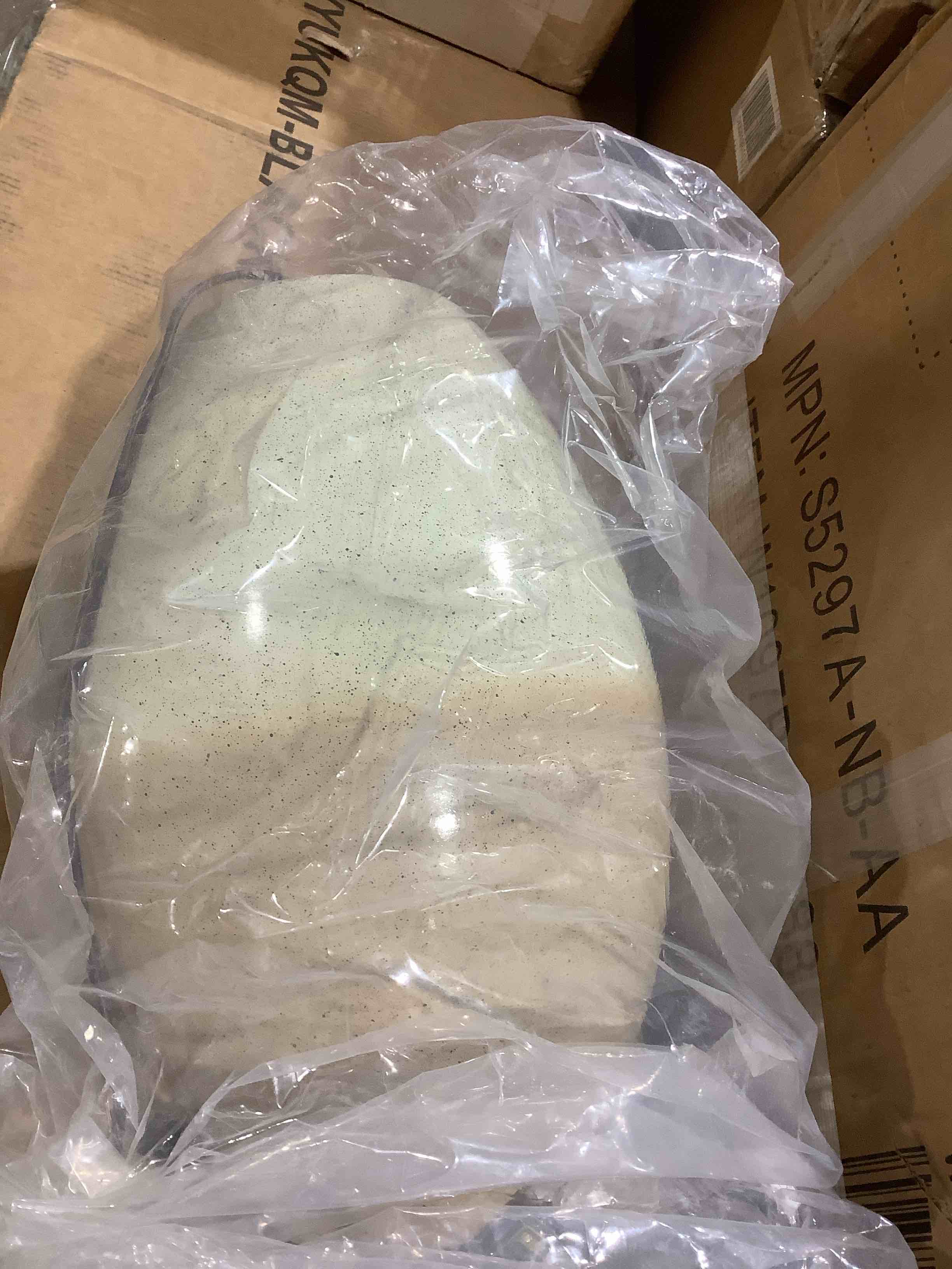 Condition photo showing New/Like New for signature design by ashley linas metal table lamp  cream & beige finish  20  tall  modern drum shade