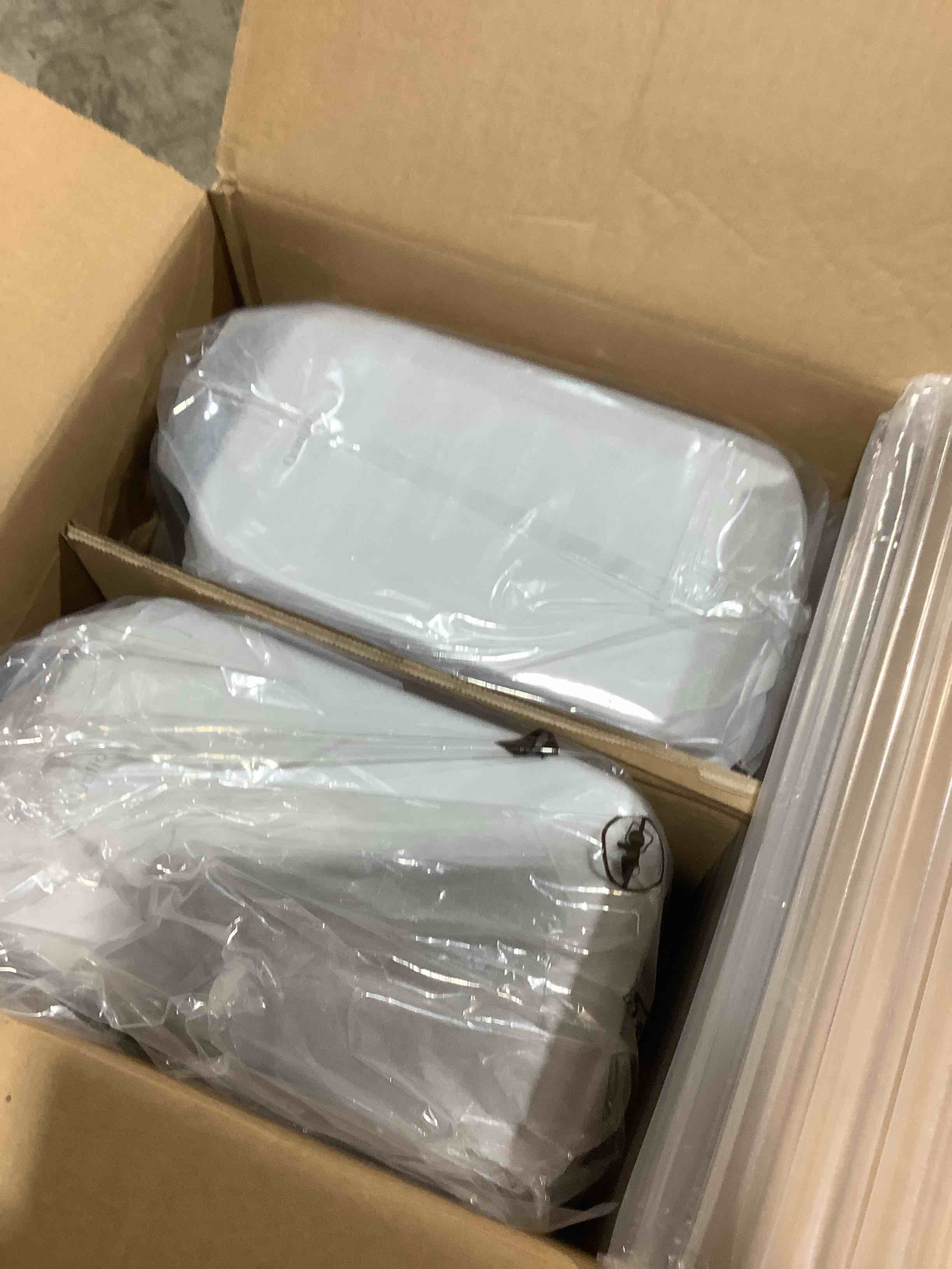 Condition photo showing New/Like New for qualiazero two 1.3 gallon slim step on trash can set, 2 pieces, stainless steel, twin pack