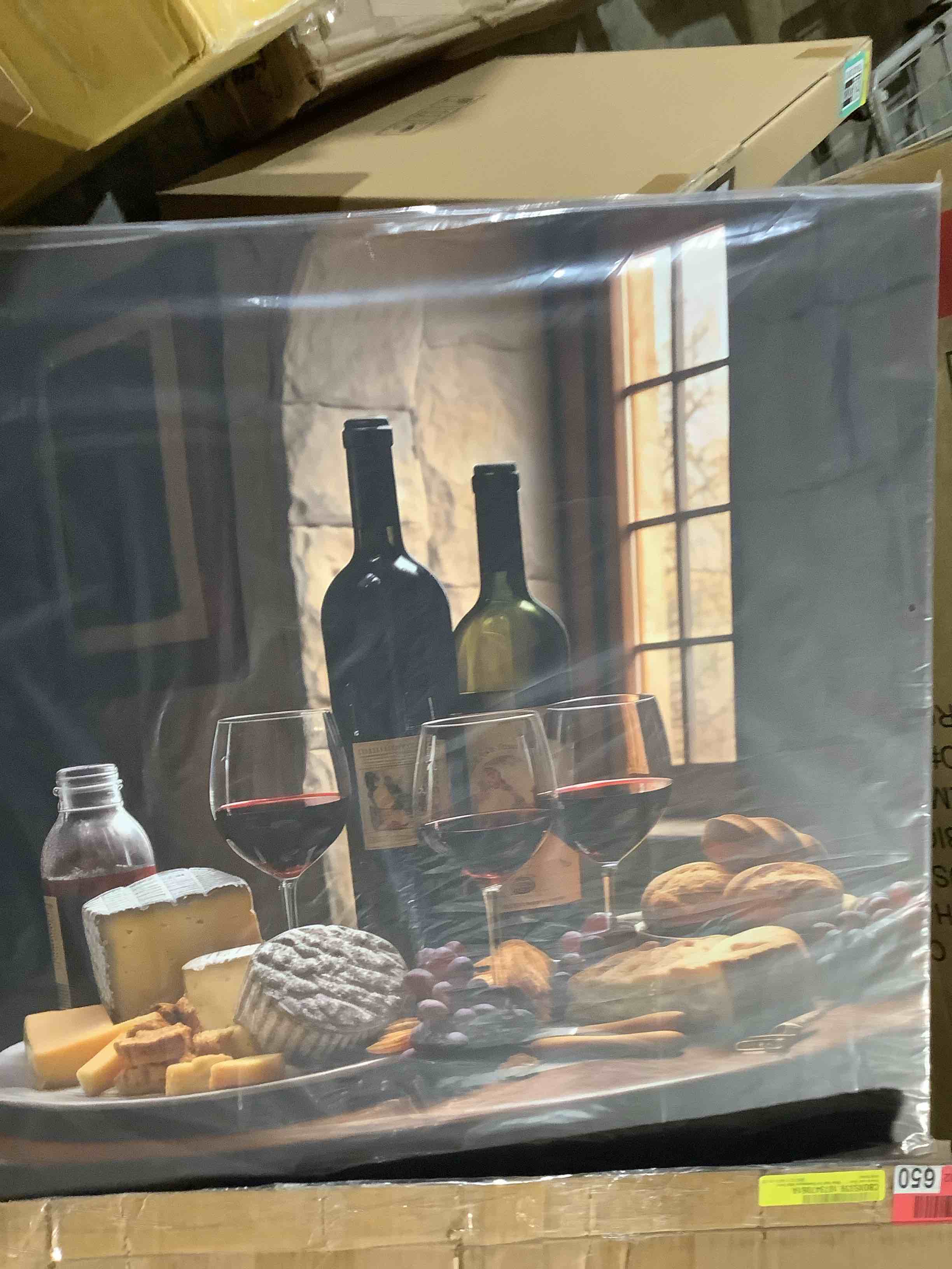 Condition photo showing New/Like New for cheese and wine | - wine wall art champagne wall decor 438786992
